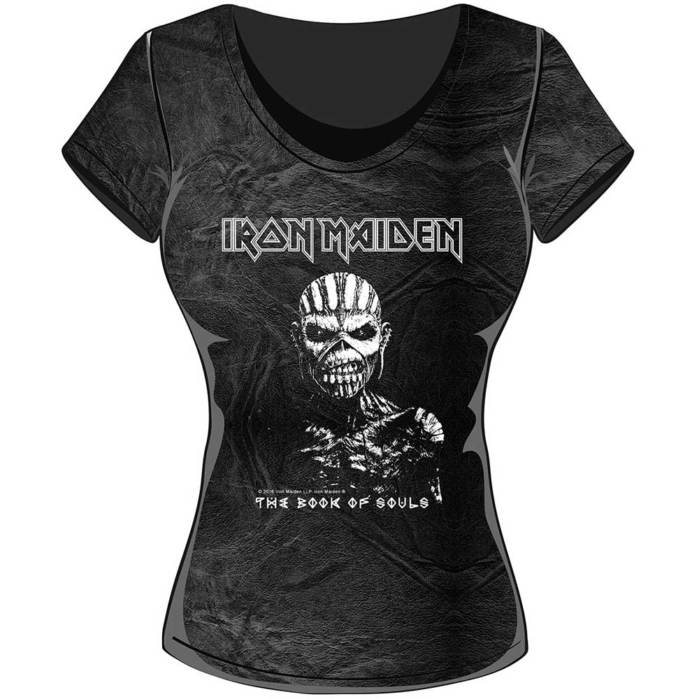 IRON MAIDEN - T-Shirt Ladies Acid Wash - Book Of Souls (XXL)