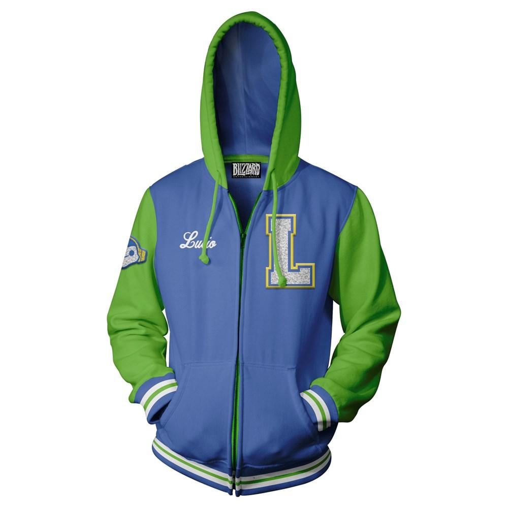 OVERWATCH - Varsity LUCIO Zip-up Hoodies (XXL)