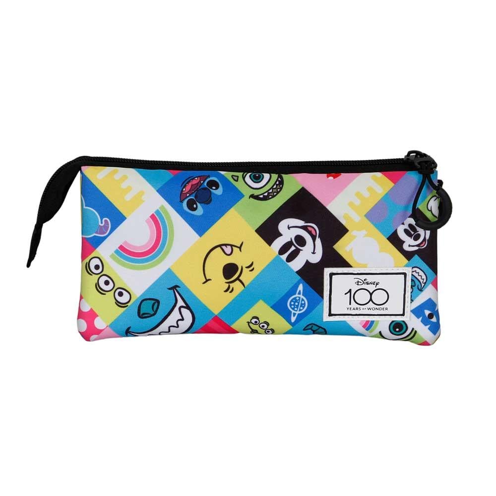 DISNEY 100 Years - Collage - Triple Pencil Case '23x11x7cm'