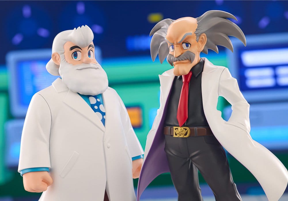 MEGA MAN - Dr. Willy & Dr. Light - Statue Oshi Works 22cm