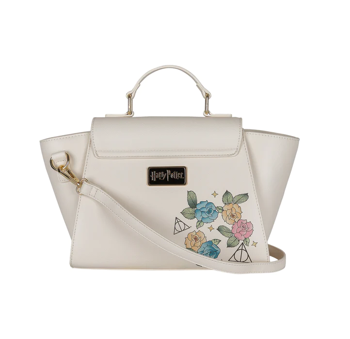 HARRY POTTER - Deathly Hallows Floral - Luxury Handbag '33x21x12cm'