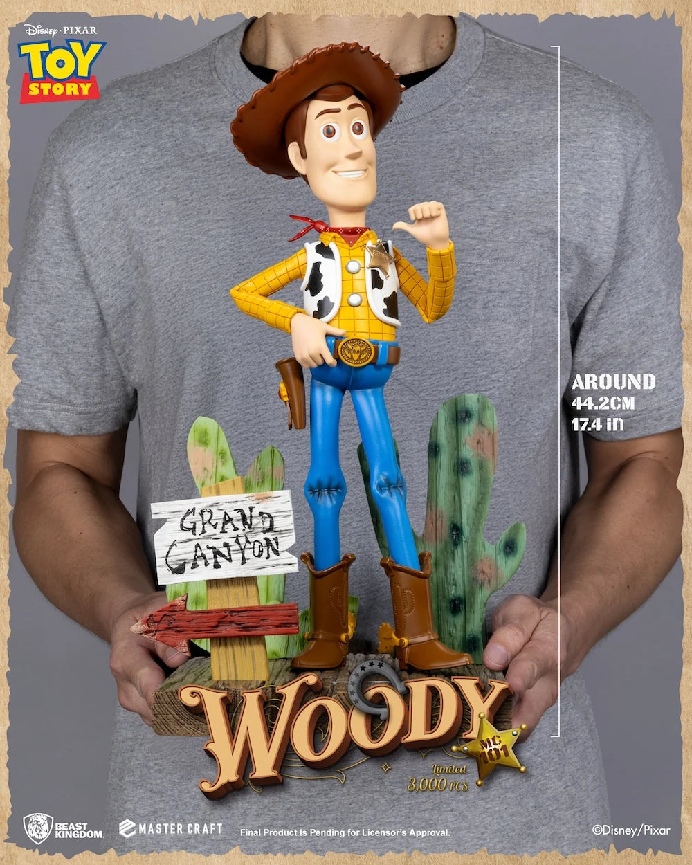 TOY STORY - Sheriff Woody - Statue Master Craft 44cm