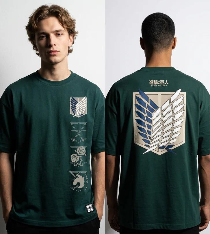 ATTACK ON TITAN - Logo - Oversize T-Shirt Men (XL)