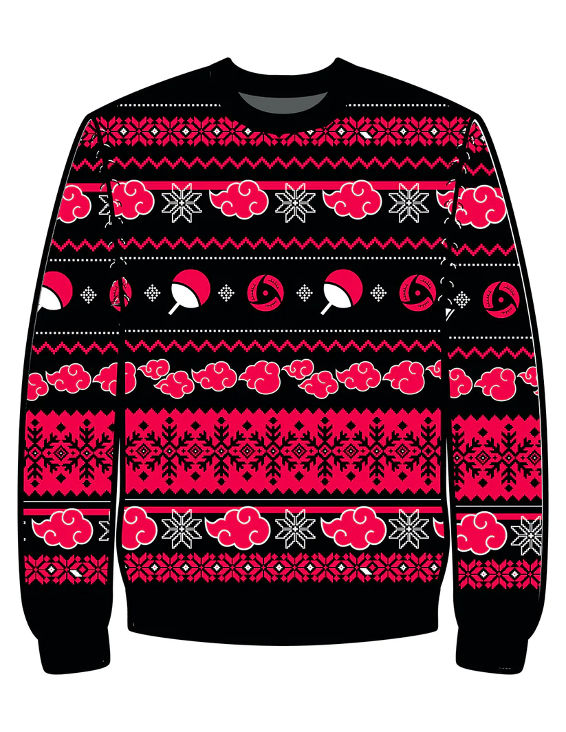 NARUTO SHIPPUDEN - Akatsuki - Men Christmas Sweaters (S)