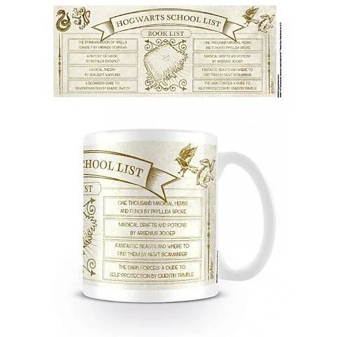 HARRY POTTER - Mug - 300 ml - Hogwarts School List Books