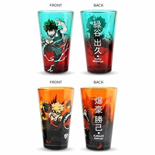 MY HERO ACADEMIA - Izuku & Bakugo - Pack of 2 450ml glass