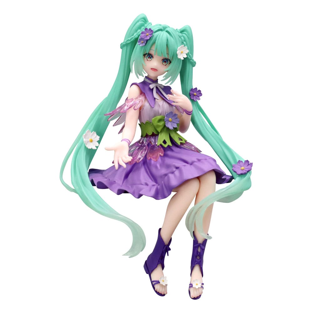 HATSUNE MIKU - Flower Fairy Cosmos Purple - Statue Noodle Stopper 14cm
