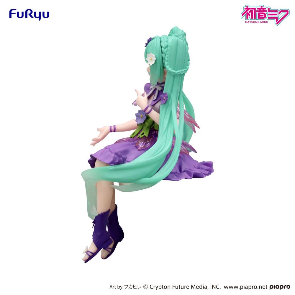 HATSUNE MIKU - Flower Fairy Cosmos Purple - Statue Noodle Stopper 14cm