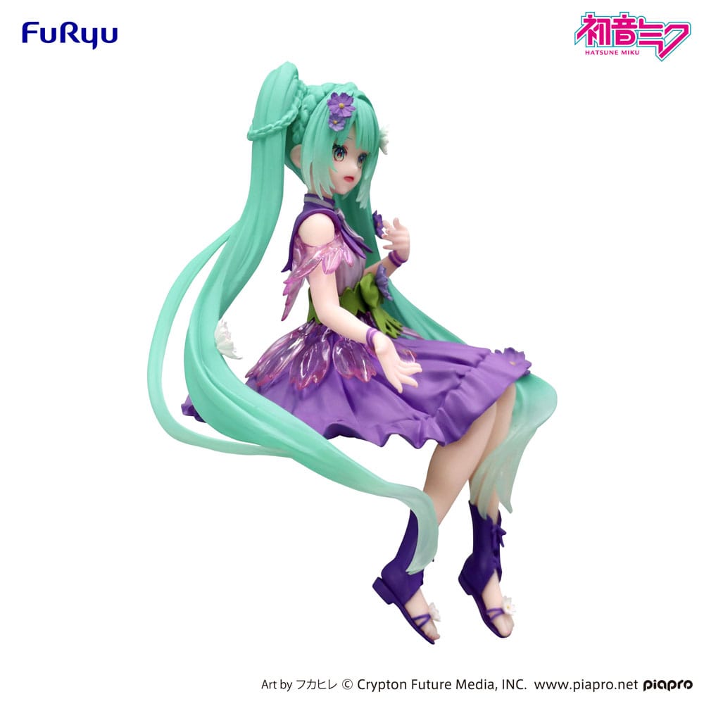 HATSUNE MIKU - Flower Fairy Cosmos Purple - Statue Noodle Stopper 14cm