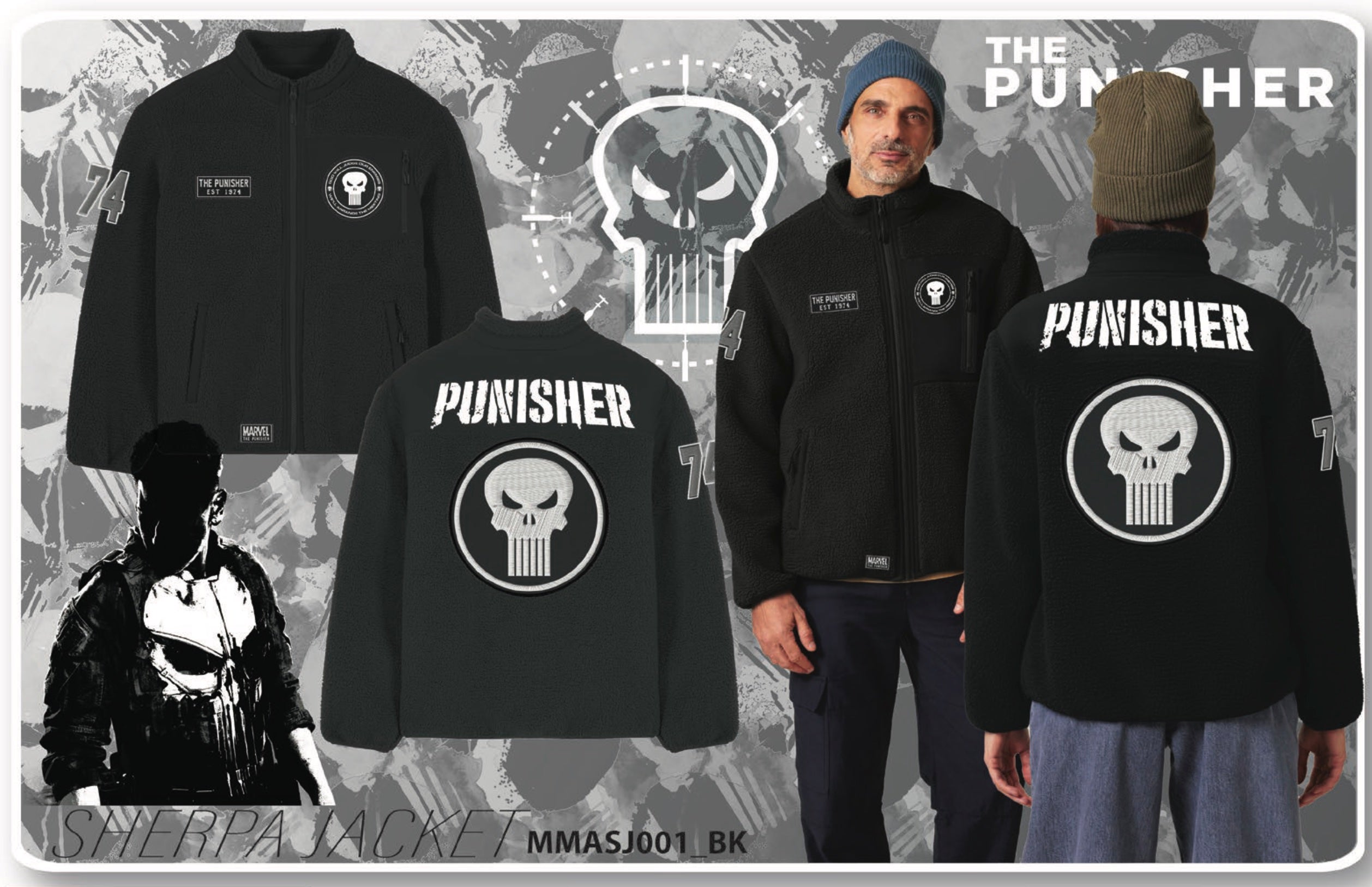 MARVEL - Punisher - Sherpa Jacket (XL)