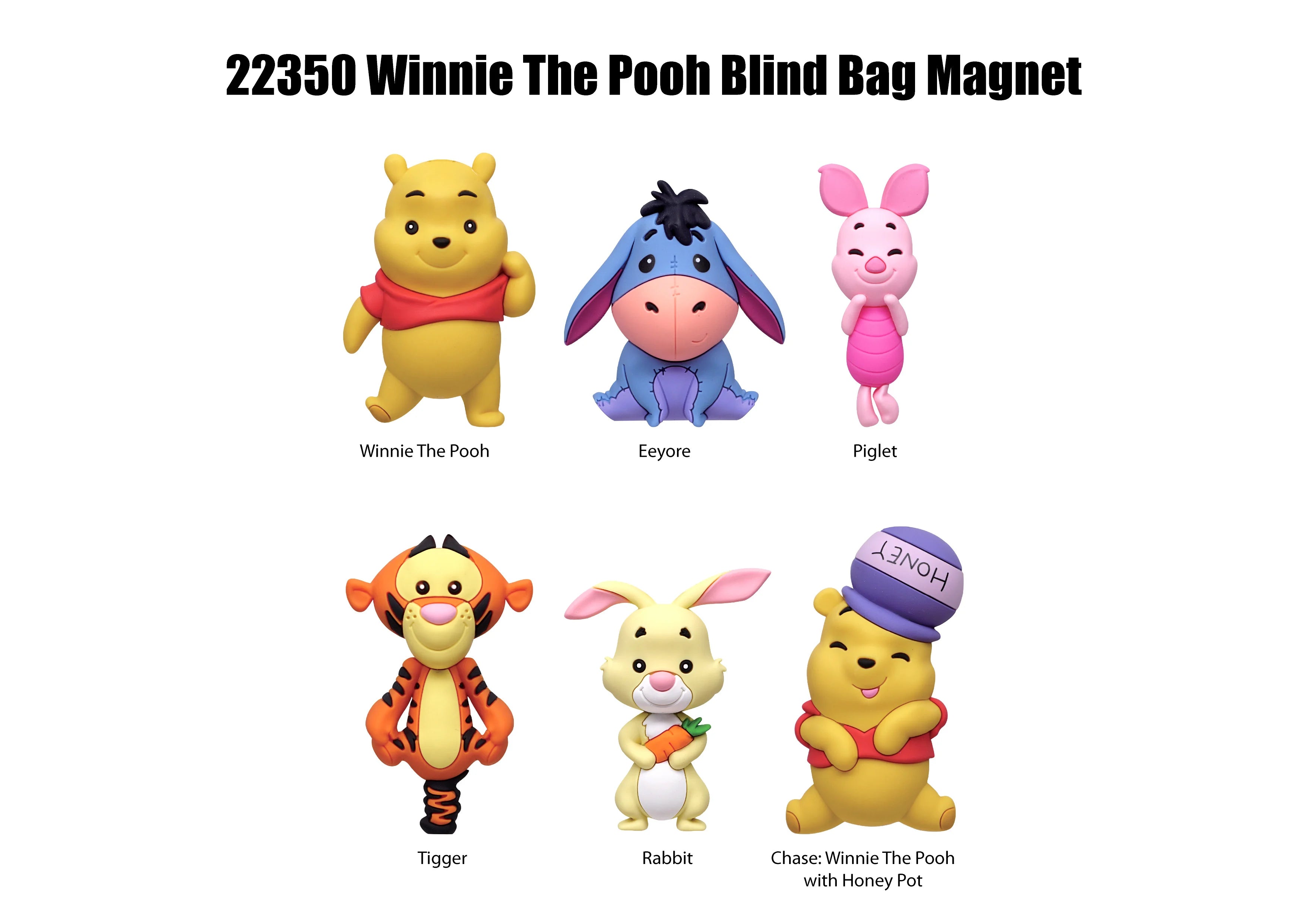 WINNIE - Series 1 - 3D Foam Magnets in blind bags (Display 12 Pcs)