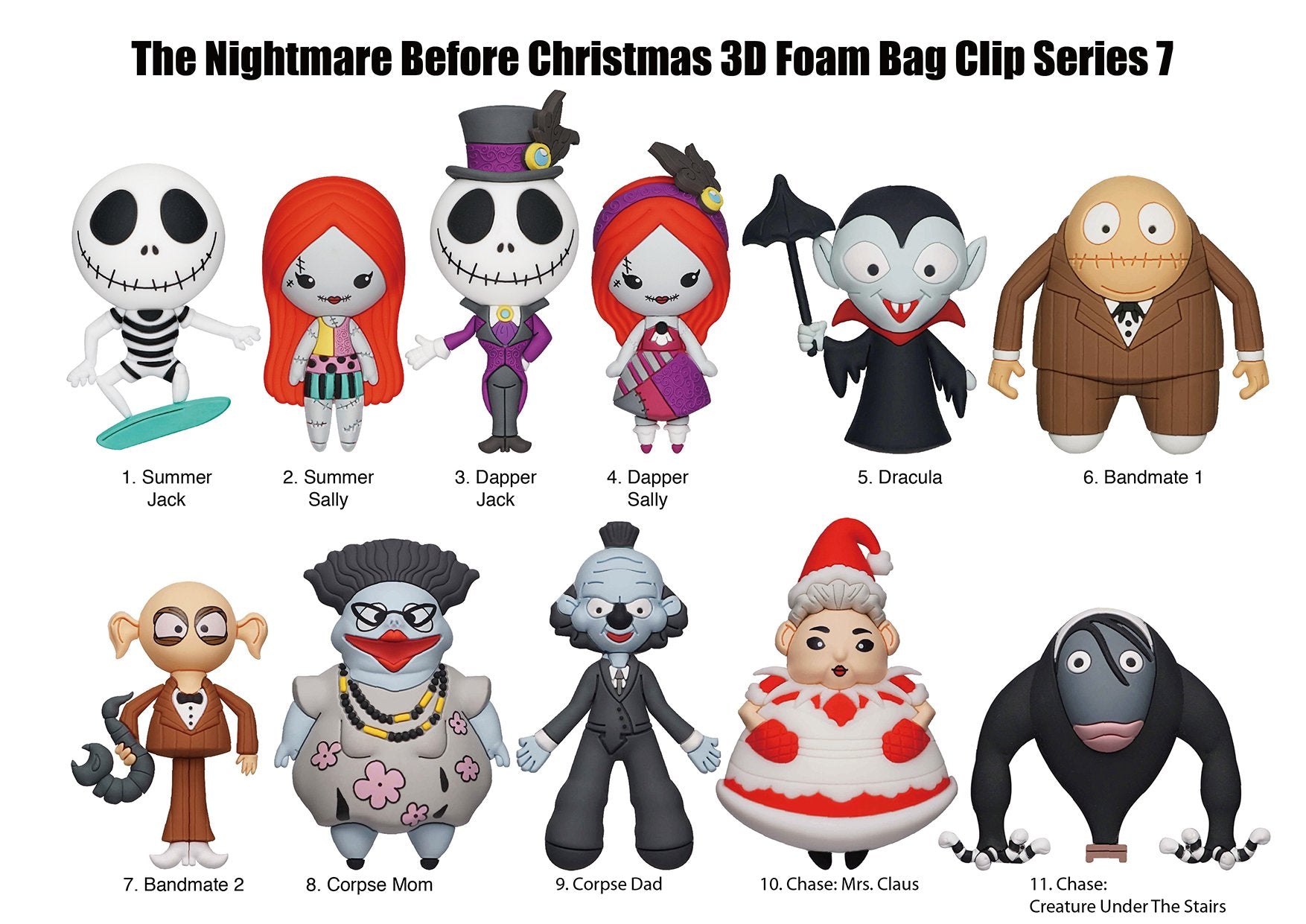 DISNEY - NBX Series 7 - 3D Foam Bag Clip (Display 24 Pcs)