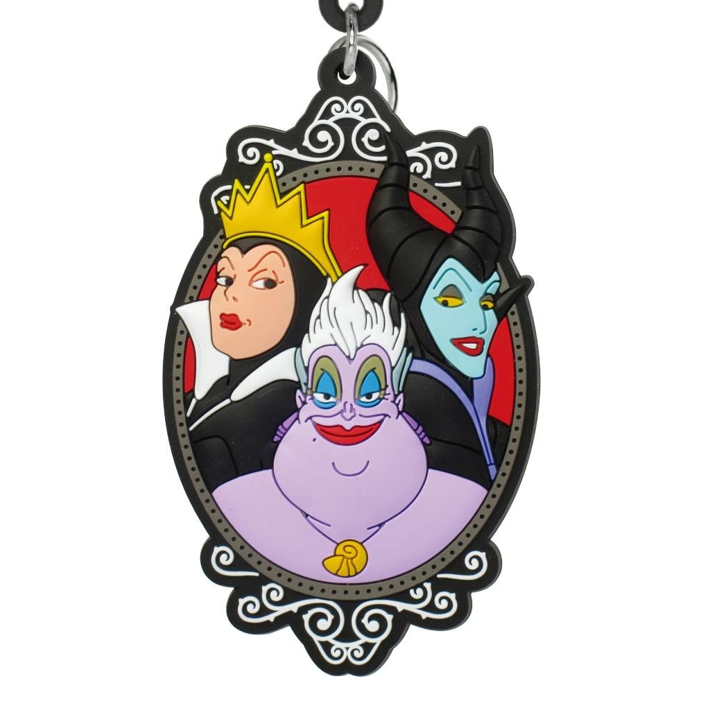 DISNEY - Evil Queen, Ursula, Maleficent - Soft Touch Bagclip Keychain