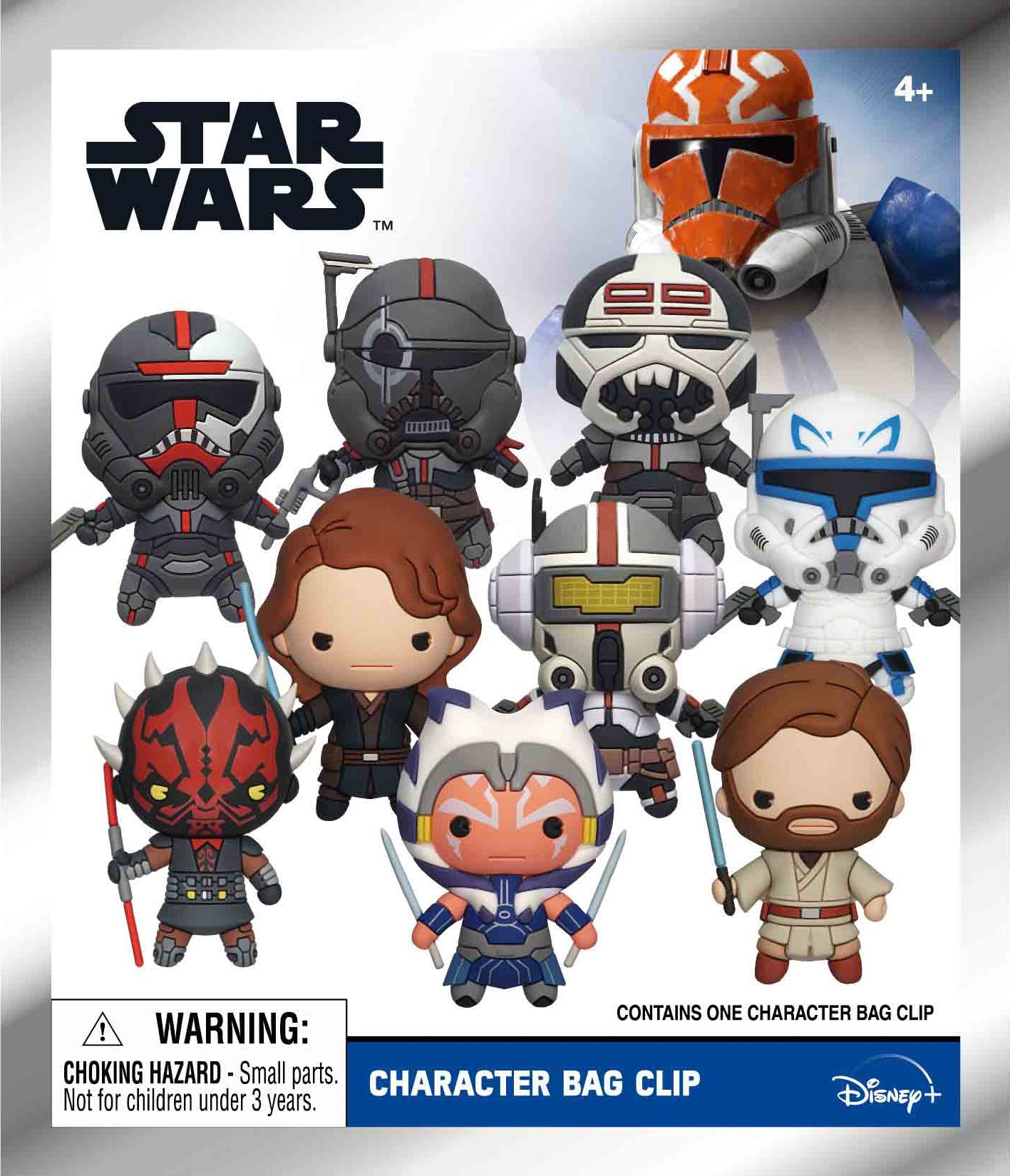 STAR WARS THE CLONE WARS -Series 4 - 3D Foam Bag Clip (Display 24 Pcs)