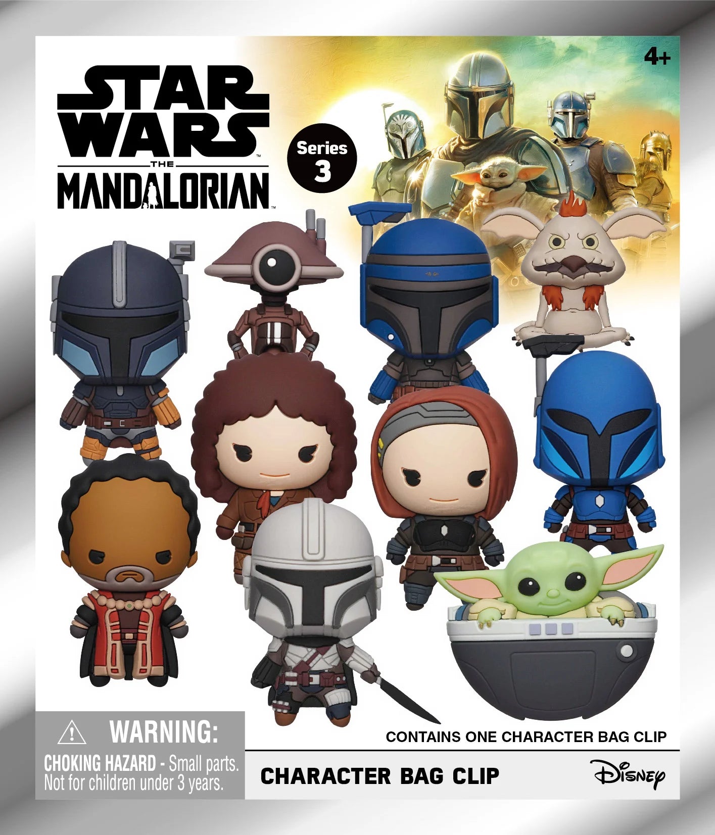 STAR WARS MANDALORIAN - Series 3 - 3D Foam Bag Clip (Display 24 Pcs)