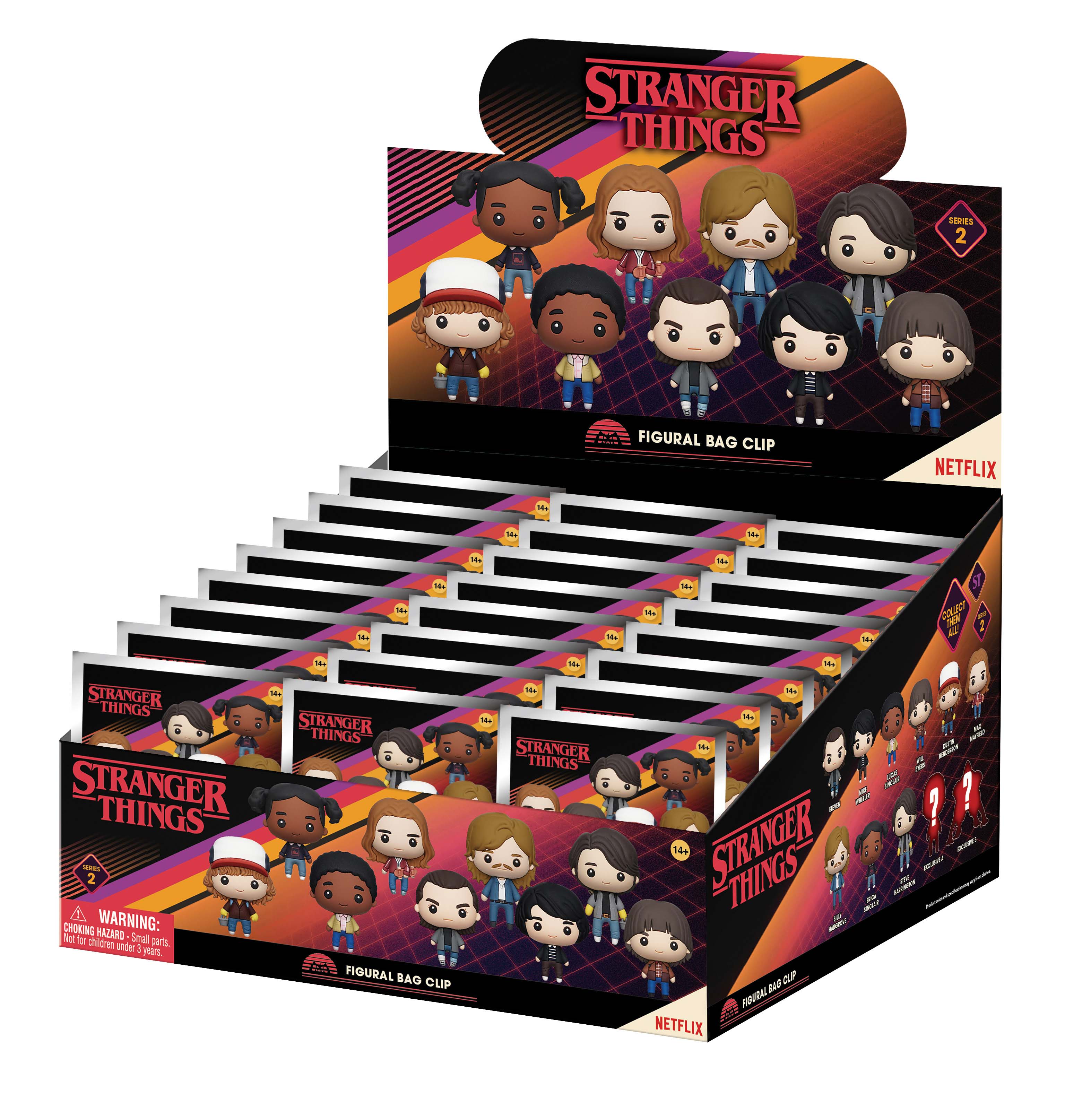 STRANGER THINGS - Series 2 - 3D Foam Bag Clip (Display 24 Pcs)