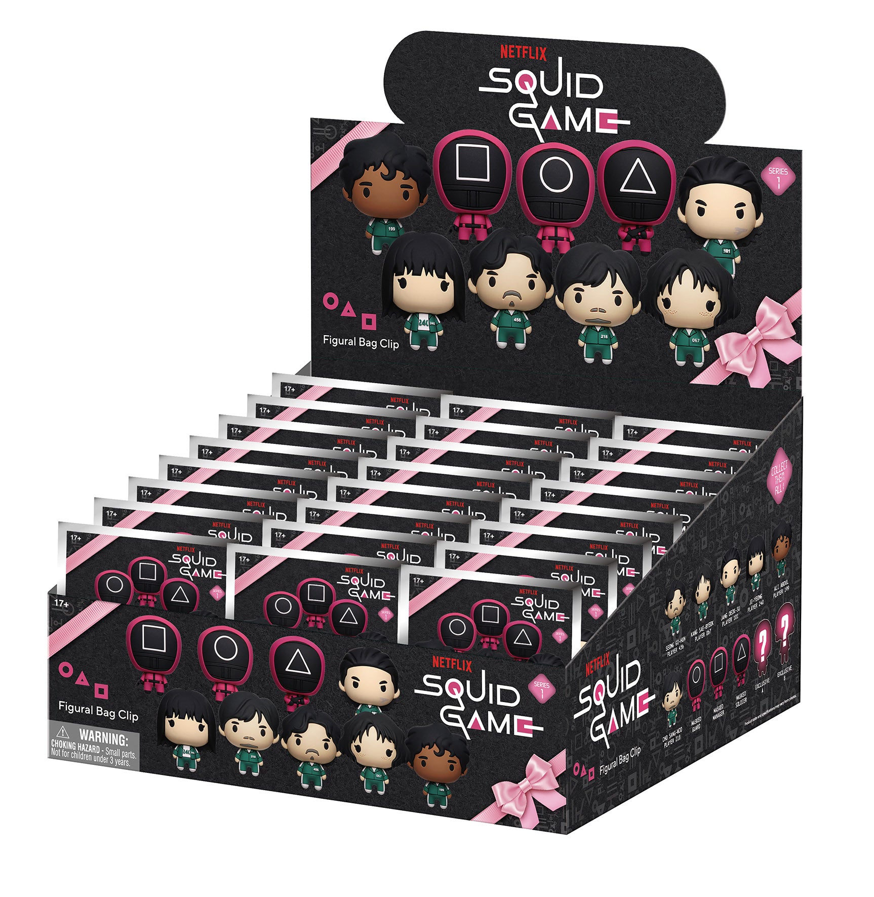 SQUID GAME - Series 1 - 3D Foam Bag Clip (Display 24 Pcs)