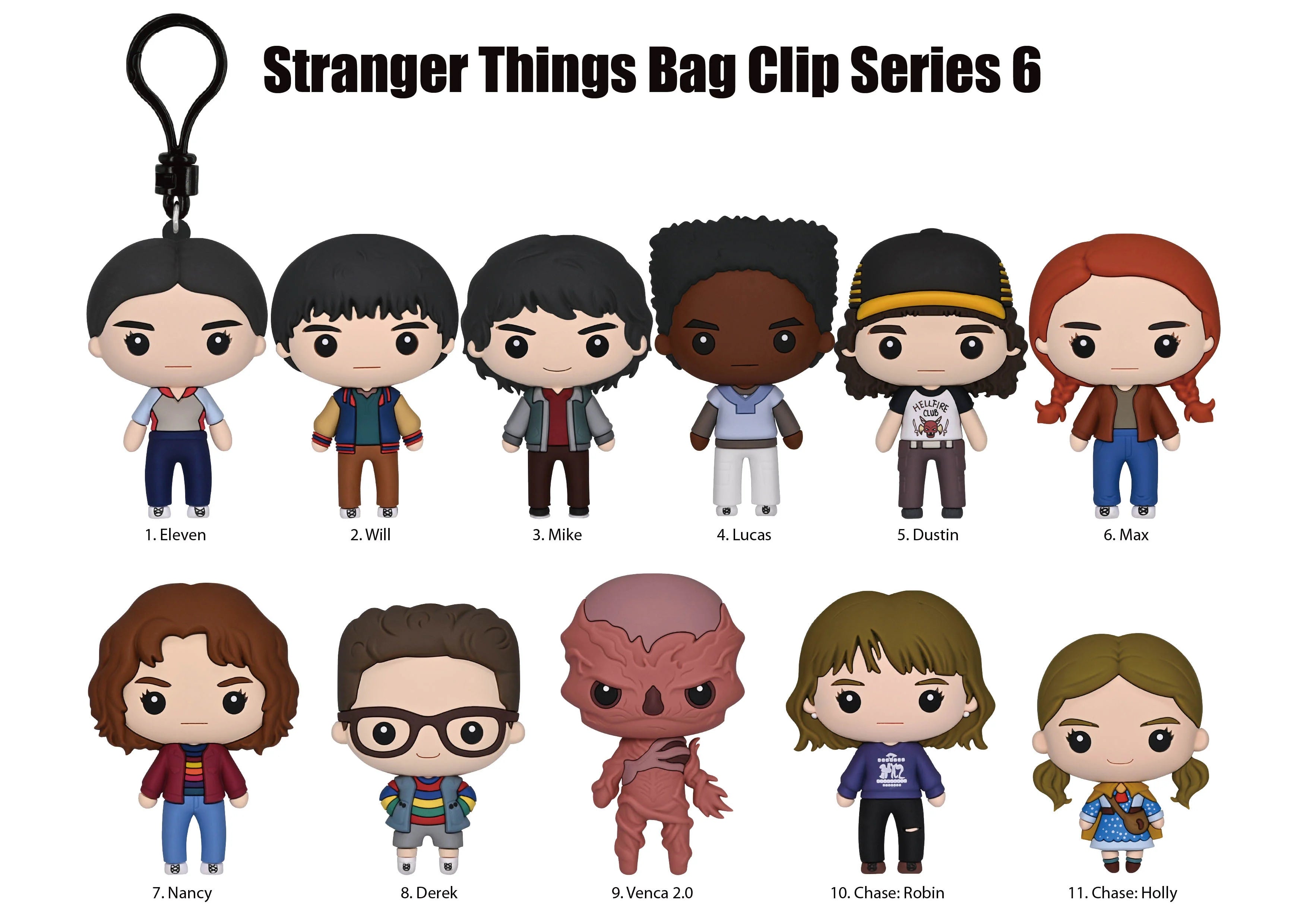 STRANGER THINGS - Series 6 - 3D Foam Bag Clip (Display 24 Pcs)