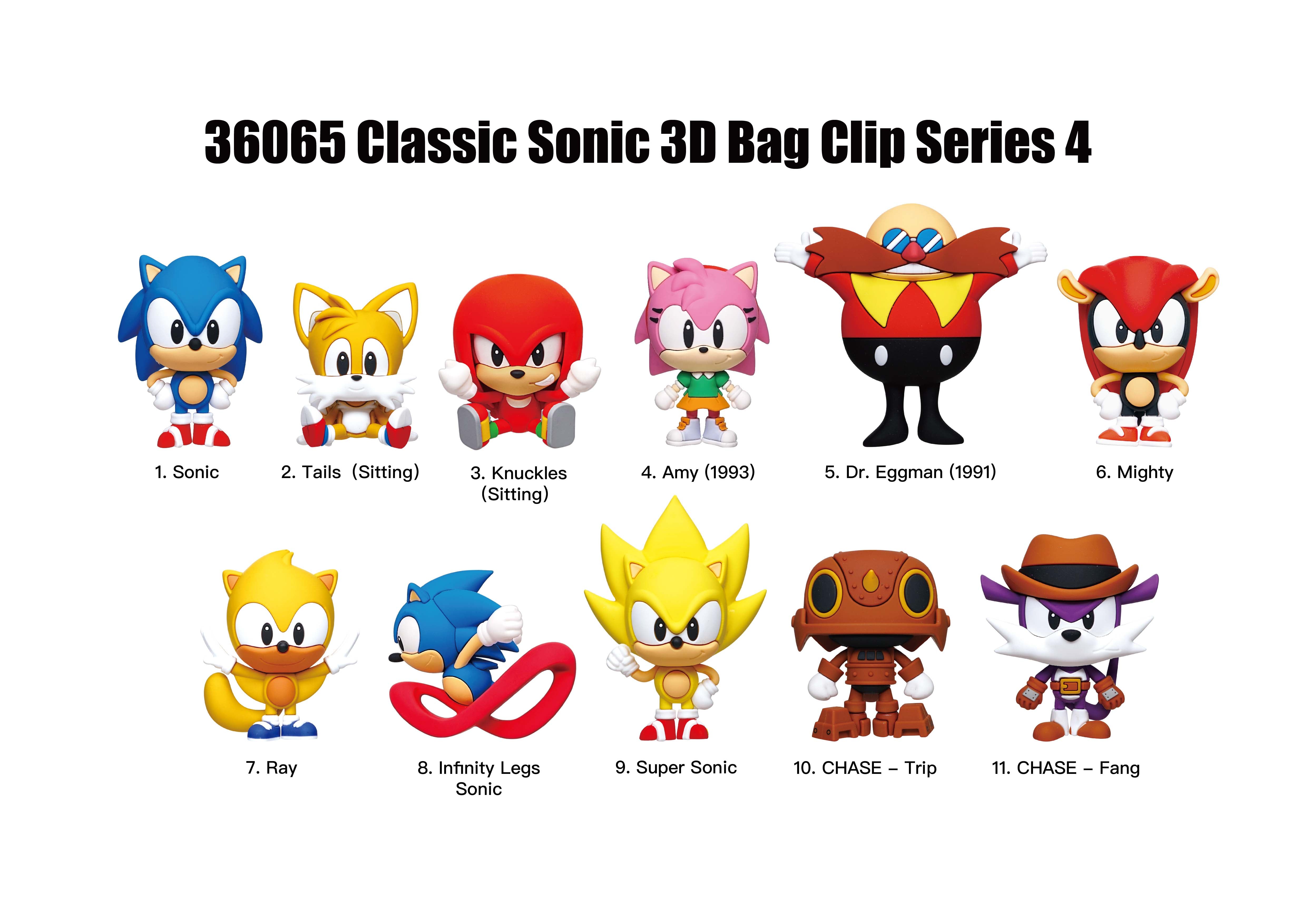 SONIC - Series 4 - 3D Foam Bag Clip (Display 24 Pcs)