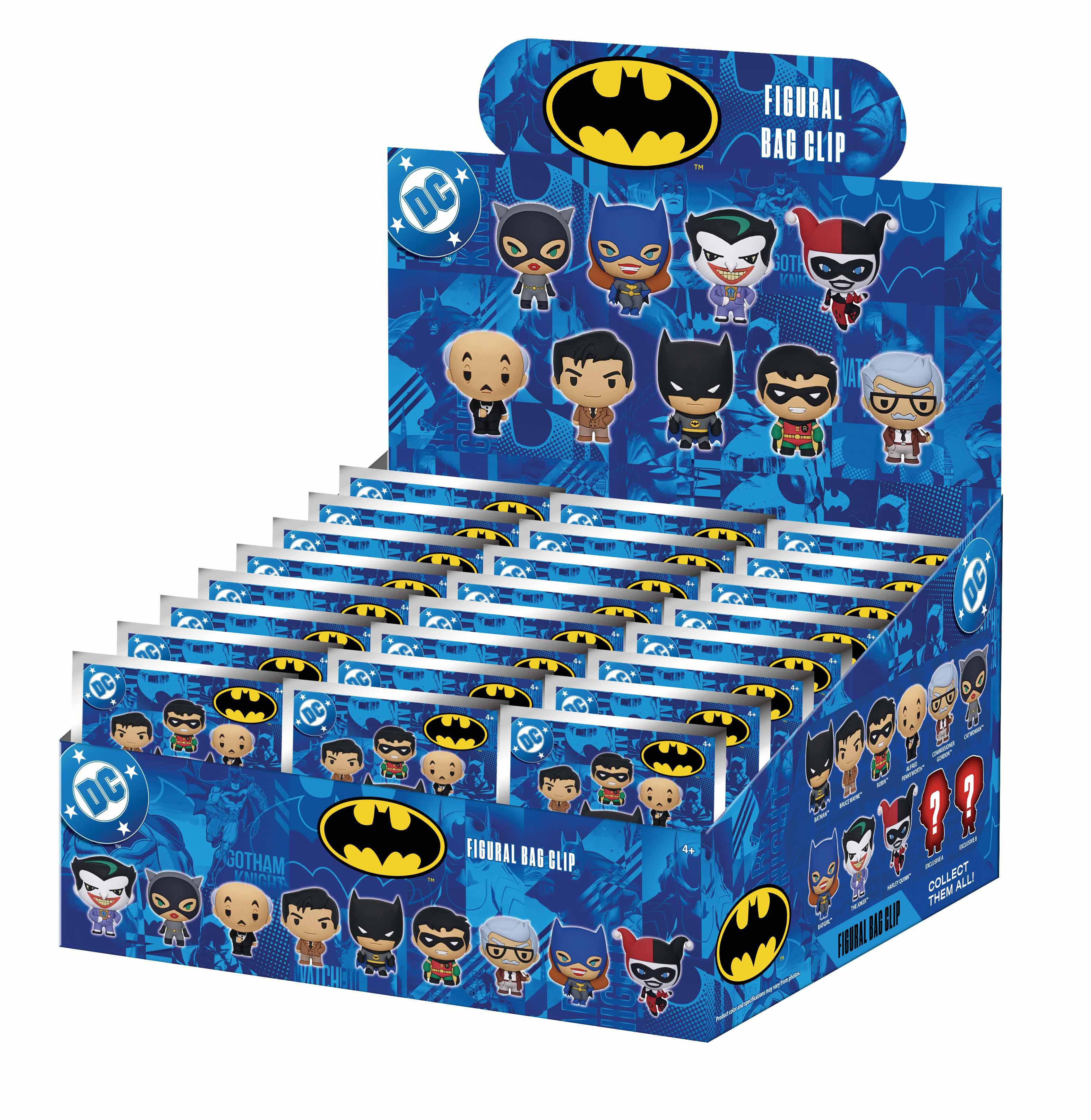 BATMAN ANIMATED - Series 1 - 3D Foam Bag Clip (Display 24 Pcs)