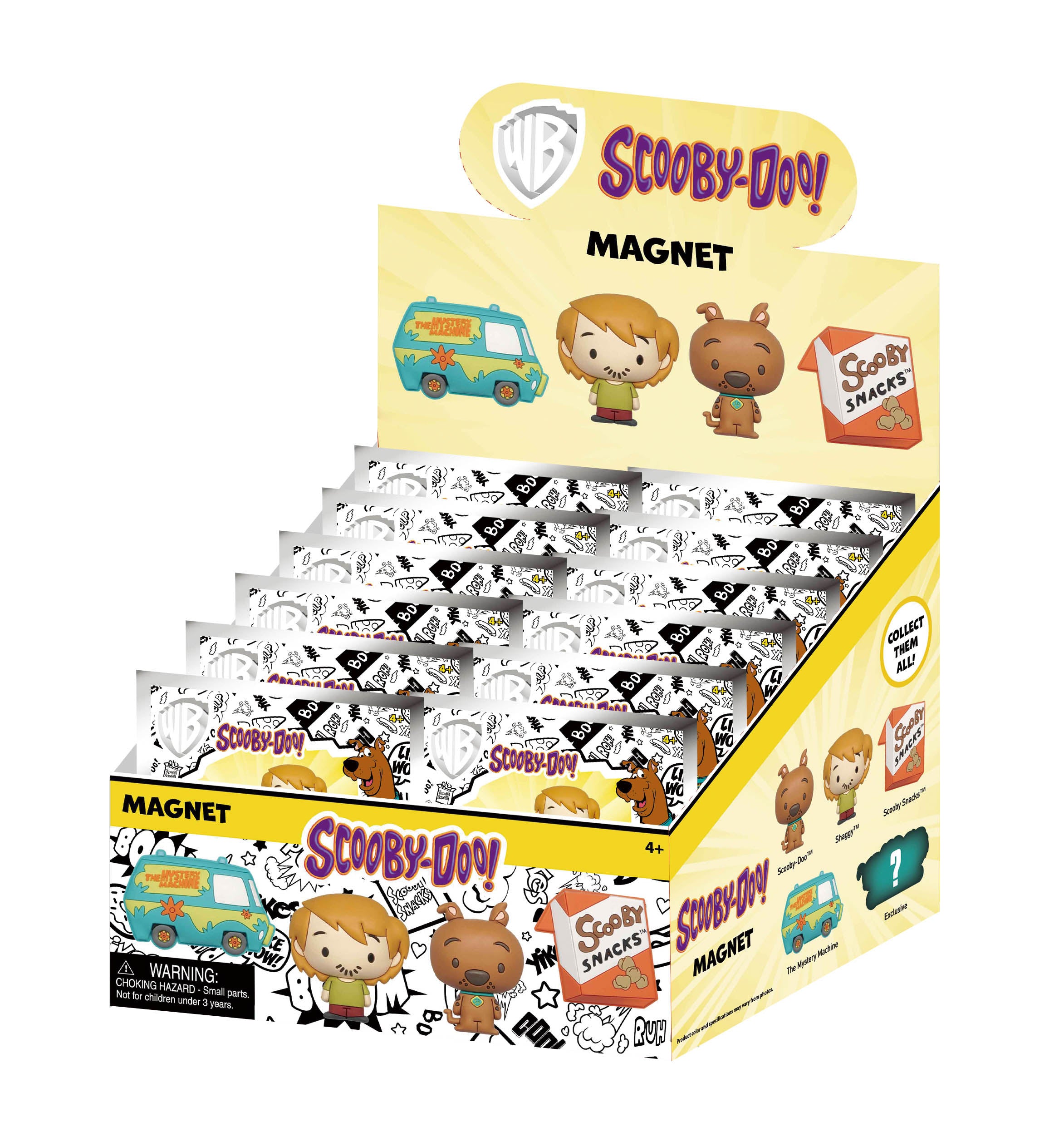 SCOOBY DOO - Series 1 - 3D Foam Magnets in blind bags (Display 12 Pcs)