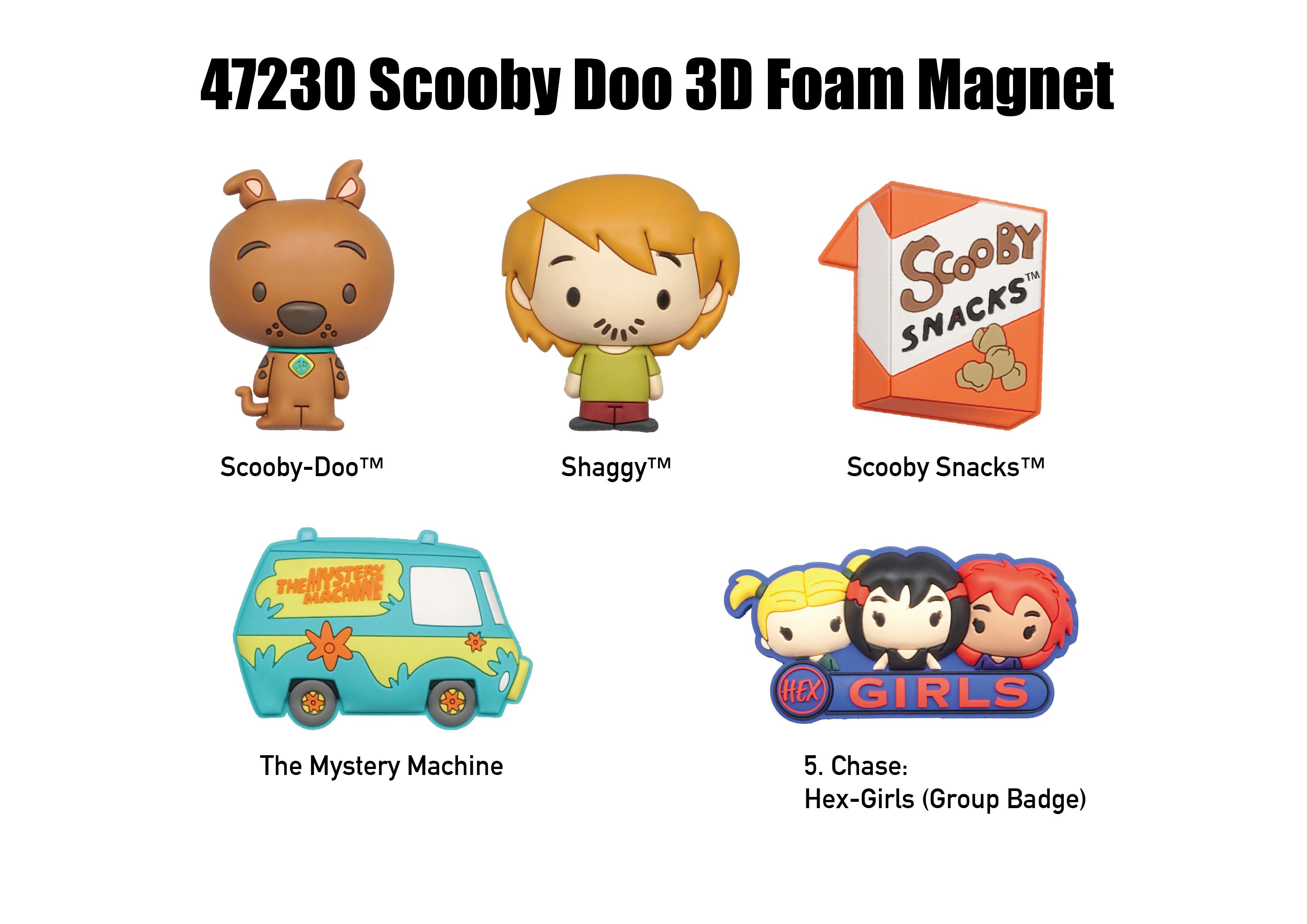 SCOOBY DOO - Series 1 - 3D Foam Magnets in blind bags (Display 12 Pcs)