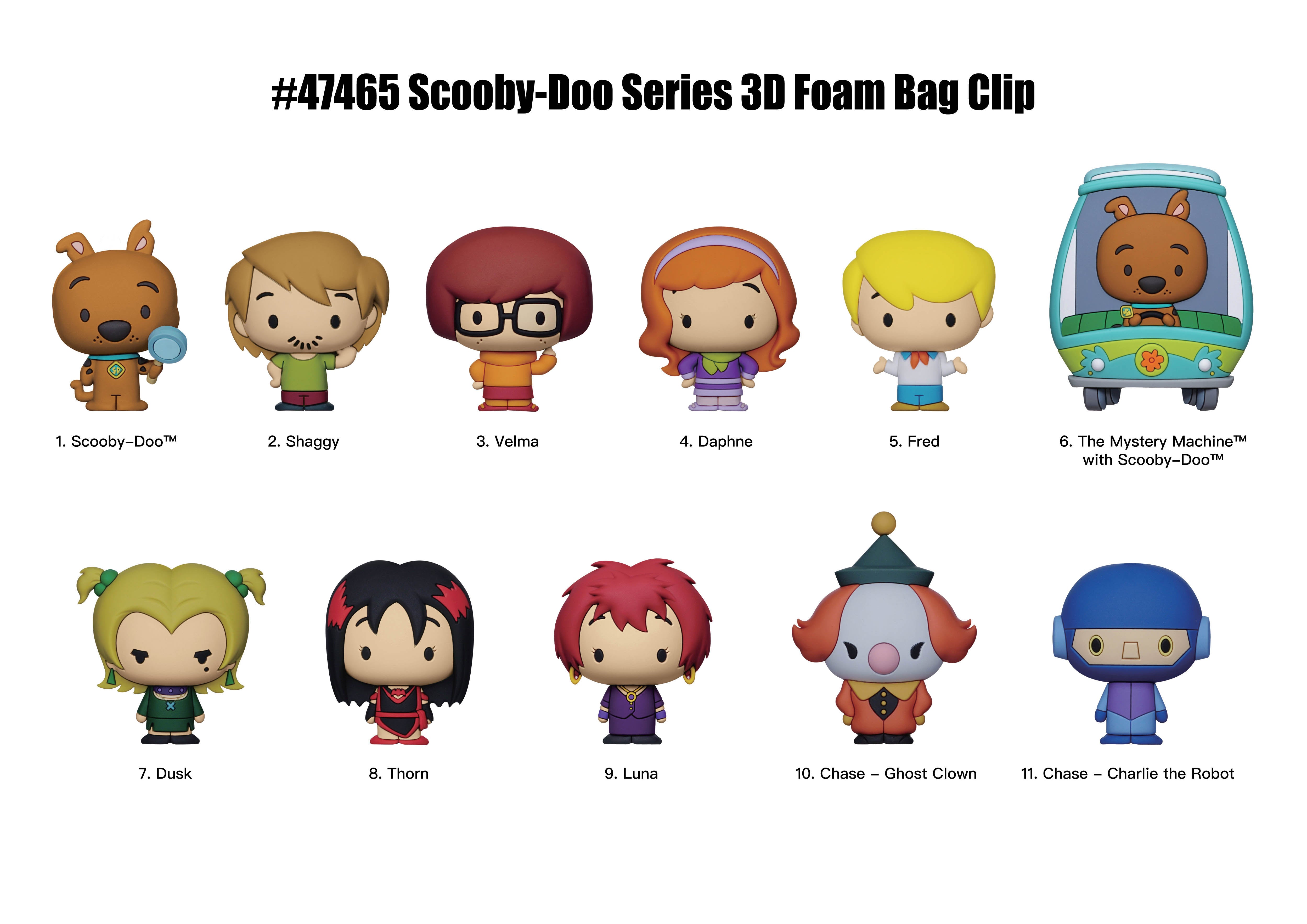 SCOOBY DOO - Series 2 - 3D Foam Bag Clip (Display 24 Pcs)