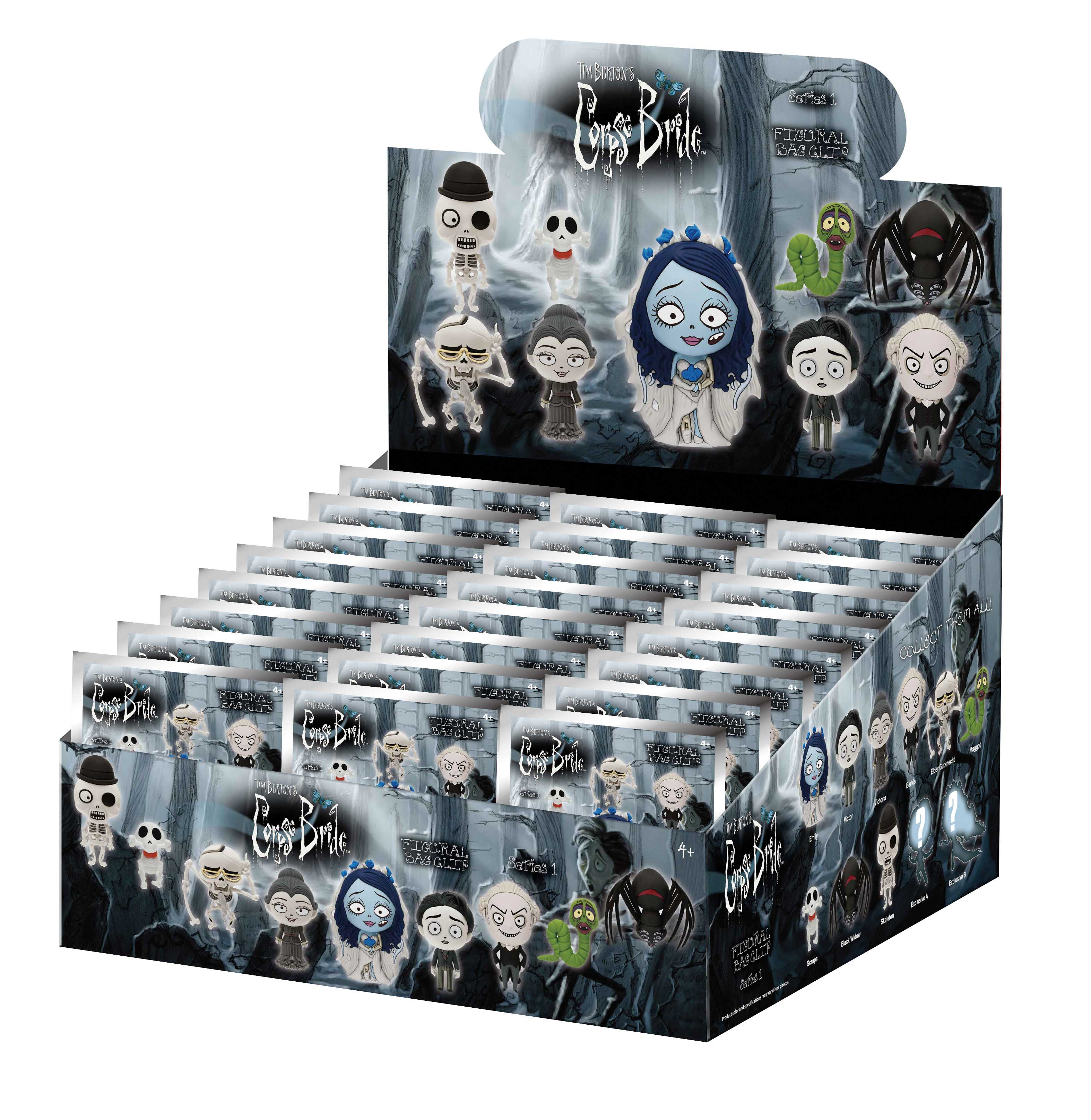 CORPSE BRIDE - Series 1 - 3D Foam Bag Clip (Display 24 Pcs)