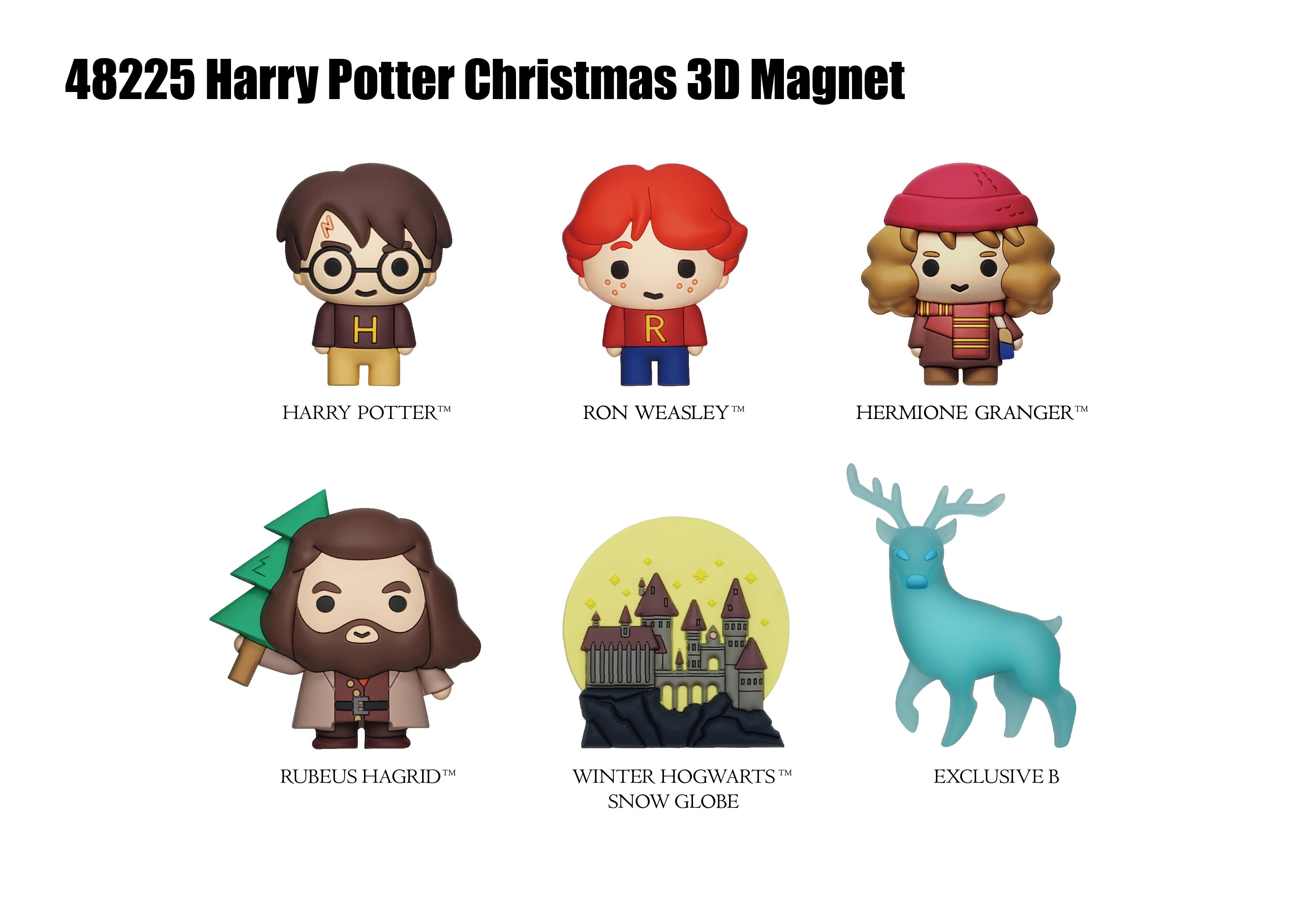 HARRY POTTER -Series 1 -3D Foam Magnets in blind bags (Display 12 Pcs)
