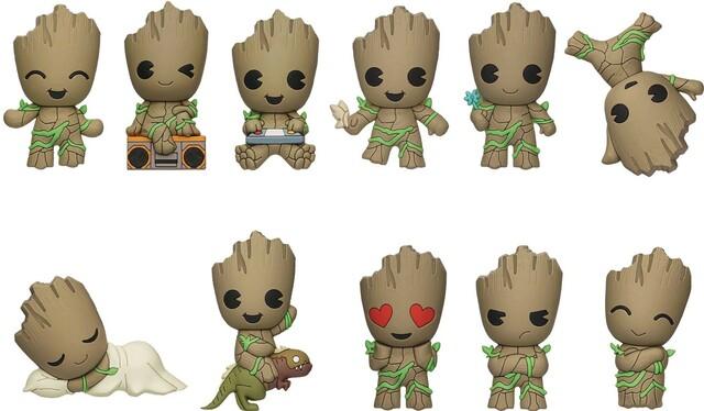 MARVEL - Groot Collection - 3D Foam Bag Clip (Display 24 Pcs)