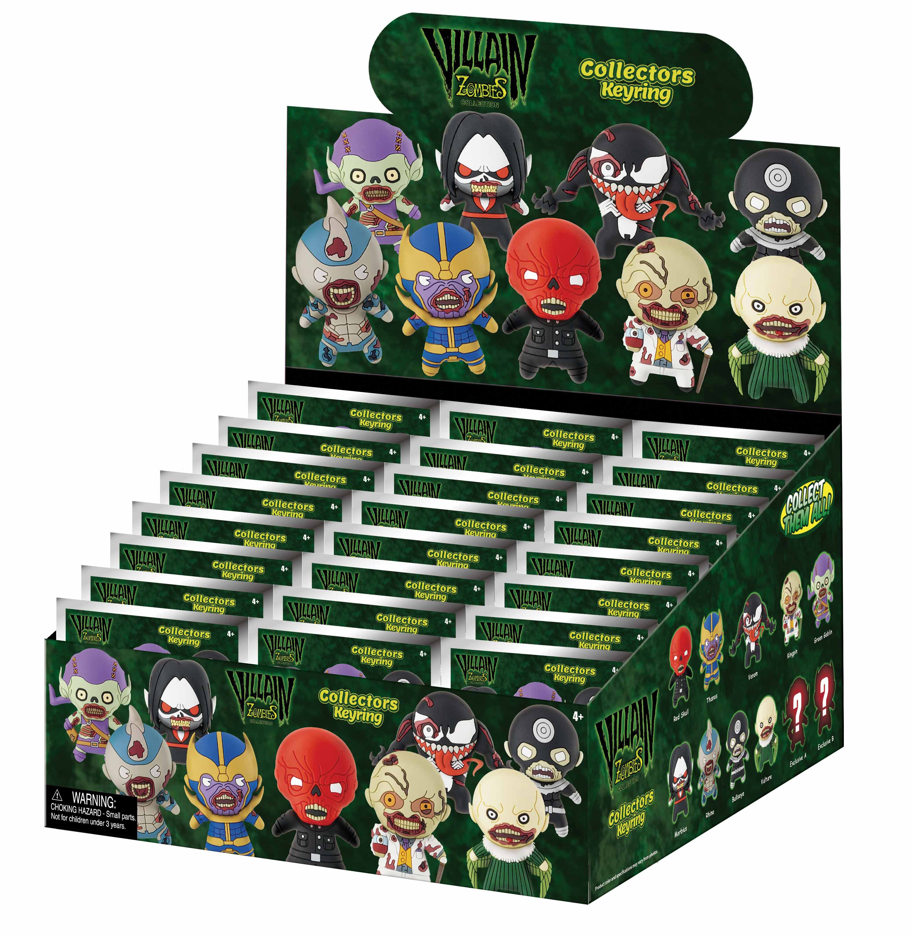 MARVEL ZOMBIES - Series 1 - 3D Foam Bag Clip (Display 24 Pcs)