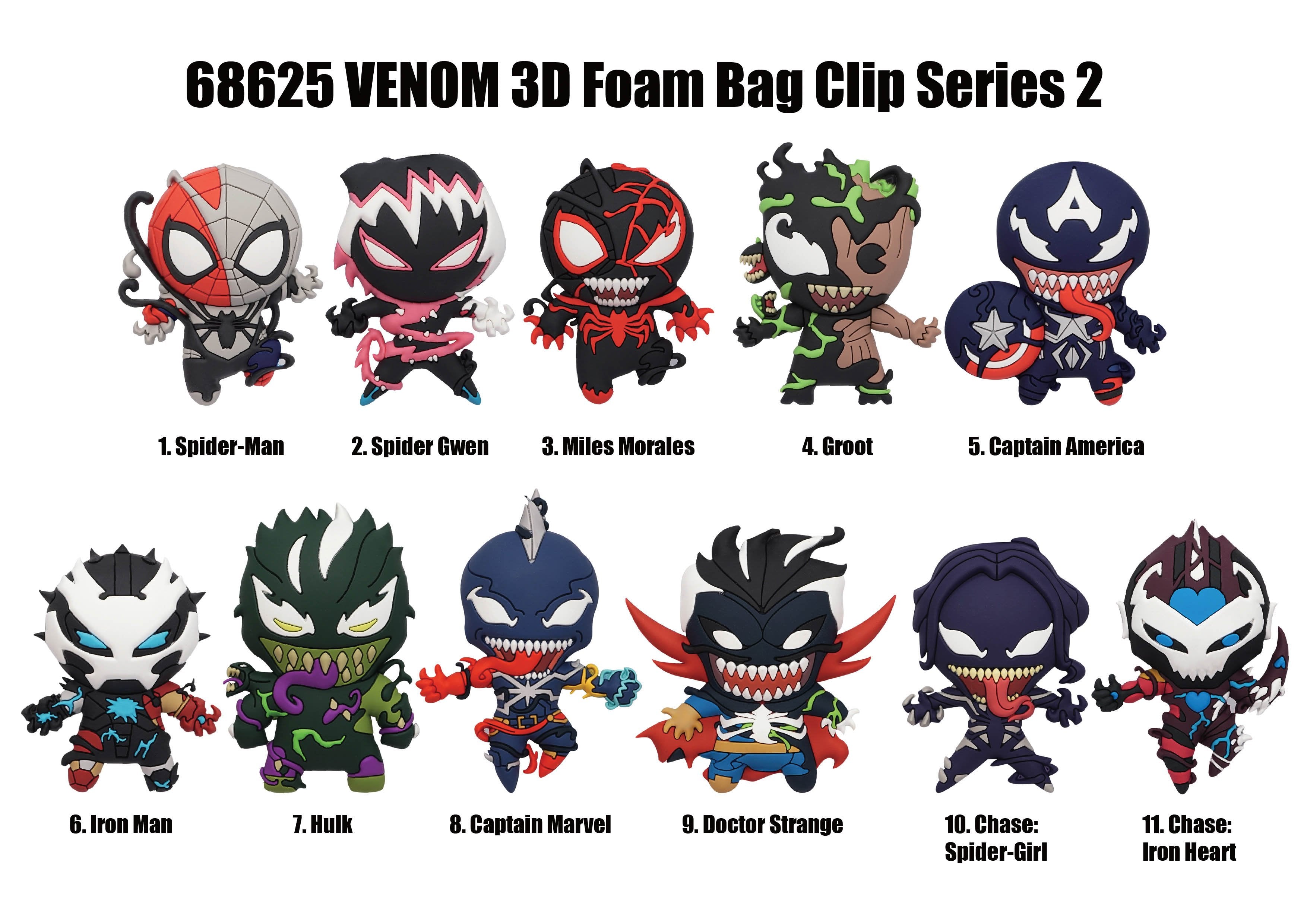 VENOM - Series 2 - 3D Foam Bag Clip (Display 24 Pcs)