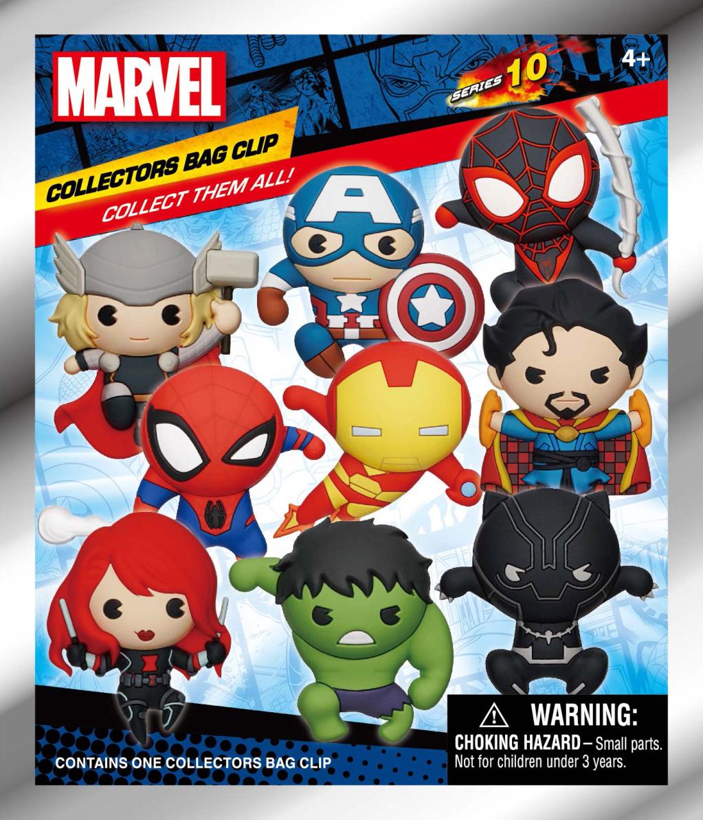 MARVEL - Classic 3D - 3D Foam Bag Clip (Display 24 Pcs)