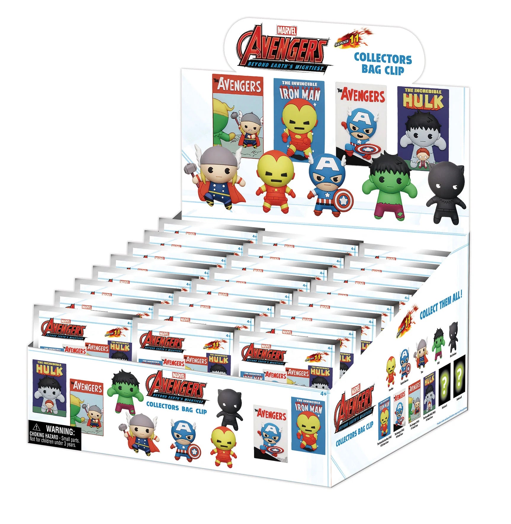 AVENGERS 60TH COMIC - Series 1 - 3D Foam Bag Clip (Display 24 Pcs)