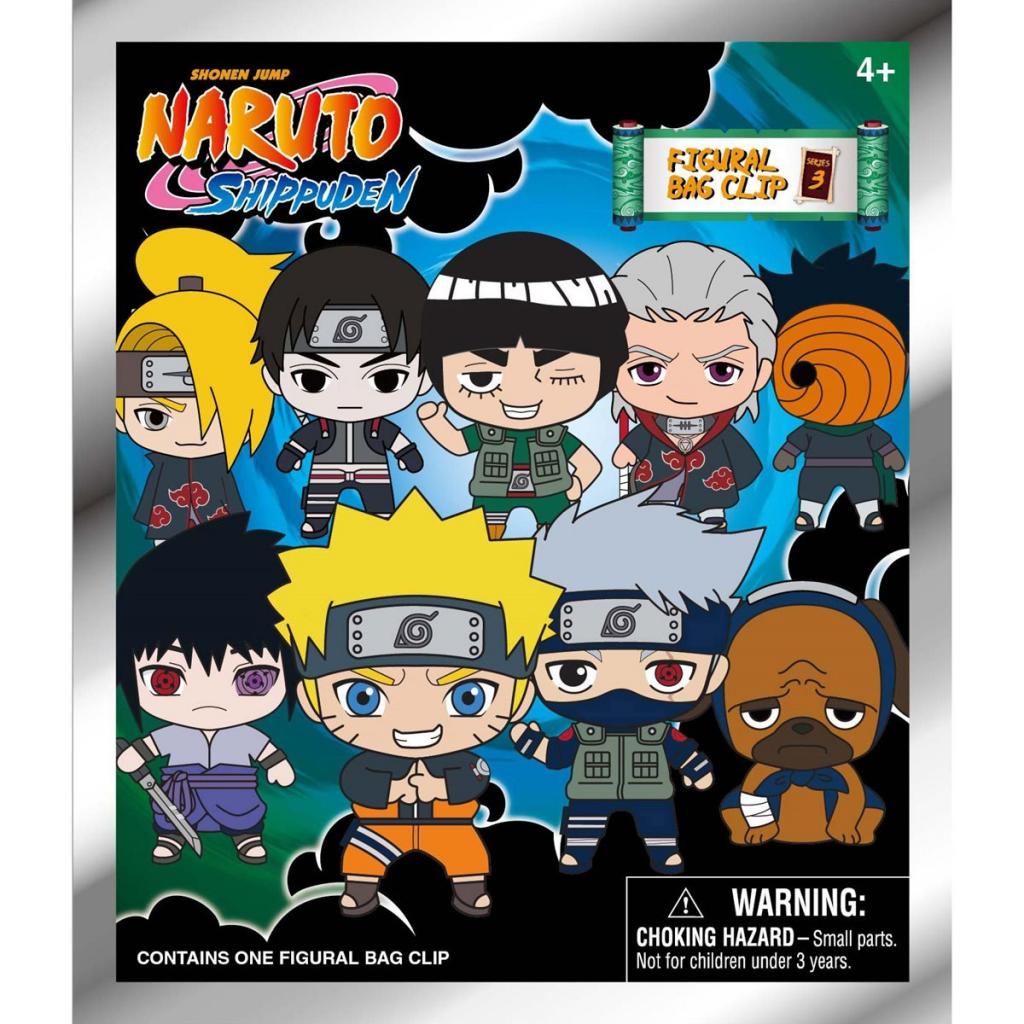 NARUTO SHIPPUDEN - Series 3 - 3D Foam Bag Clip (Display 24 Pcs)