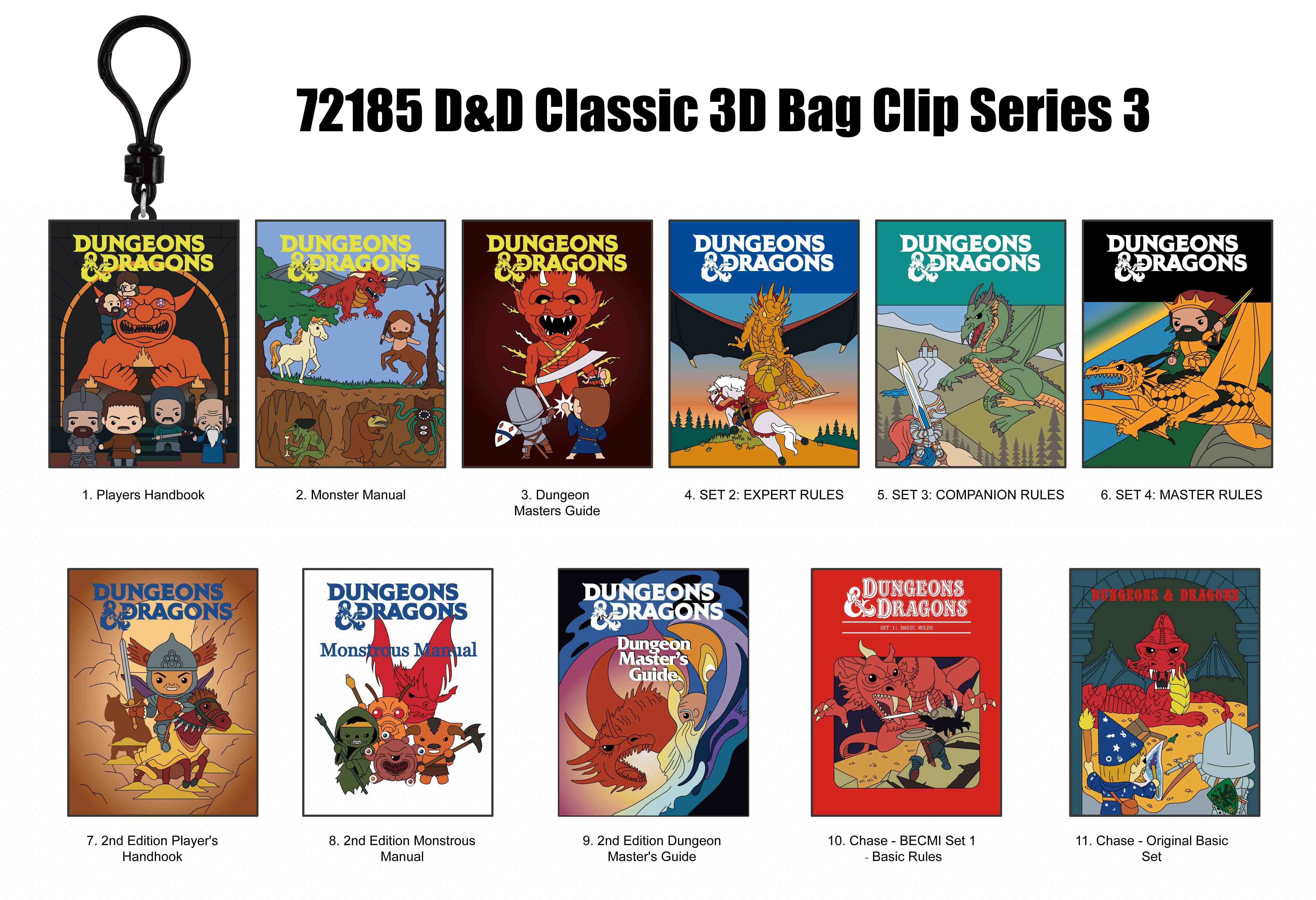 D&D CLASSIC - Series 3 - 3D Foam Bag Clip (Display 24 Pcs)