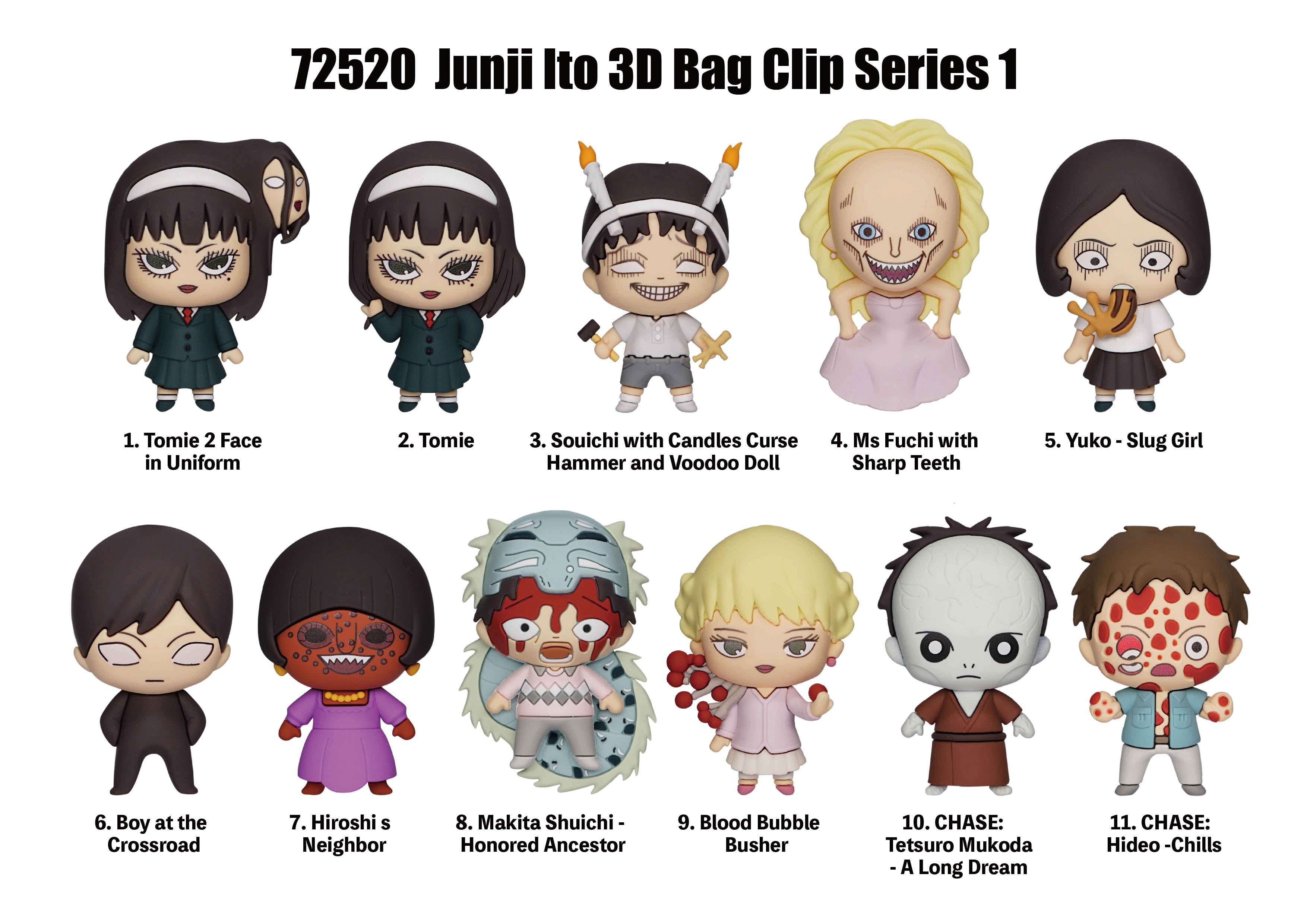 JUNJI ITO - Series 1 - 3D Foam Bag Clip (Display 24 Pcs)