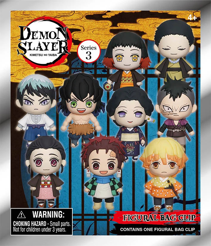 DEMON SLAYER - Series 3 - 3D Foam Bag Clip (Display 24 Pcs)