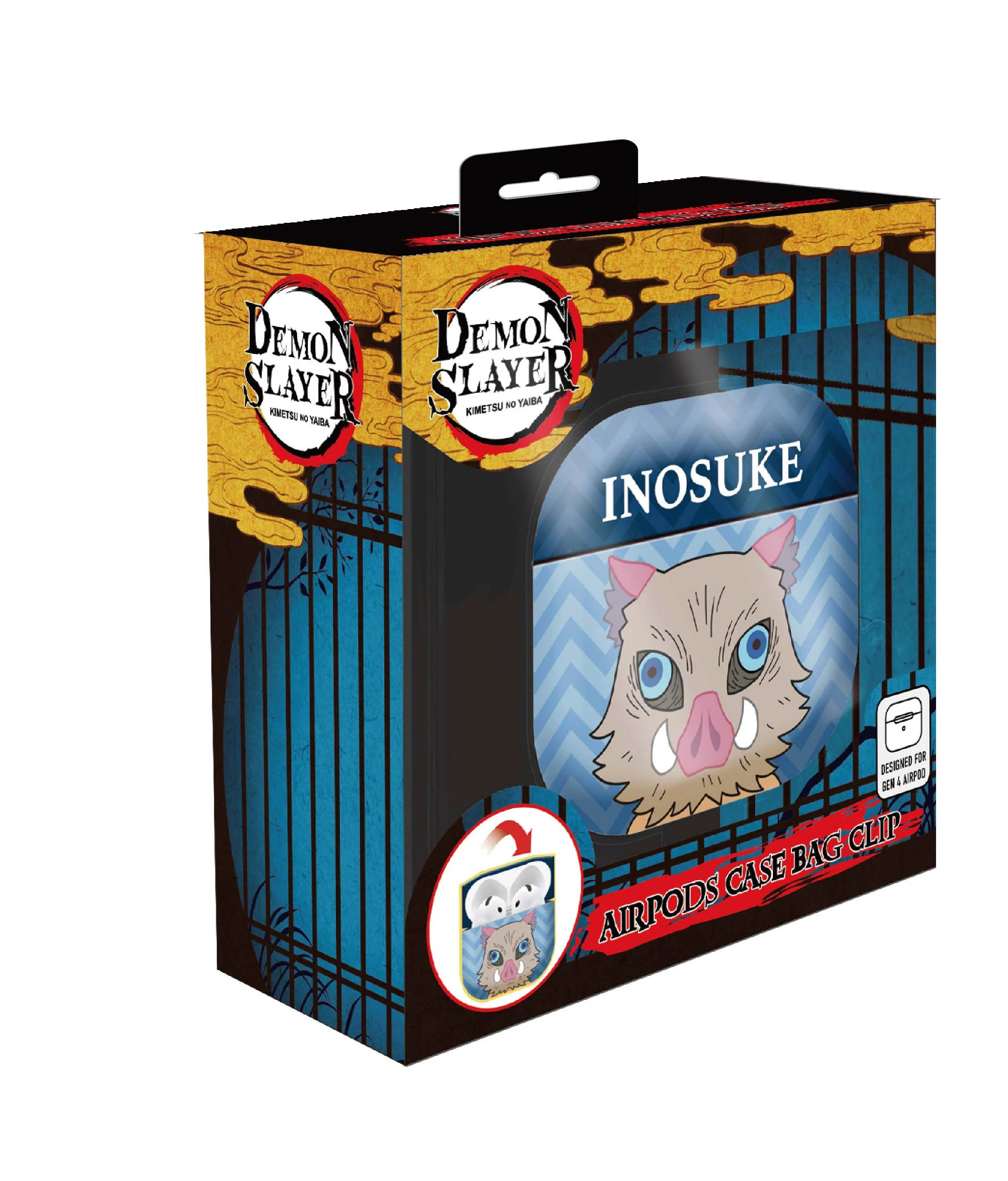 DEMON SLAYER - Inosuke - 3D Foam Airpods Case Bag Clip