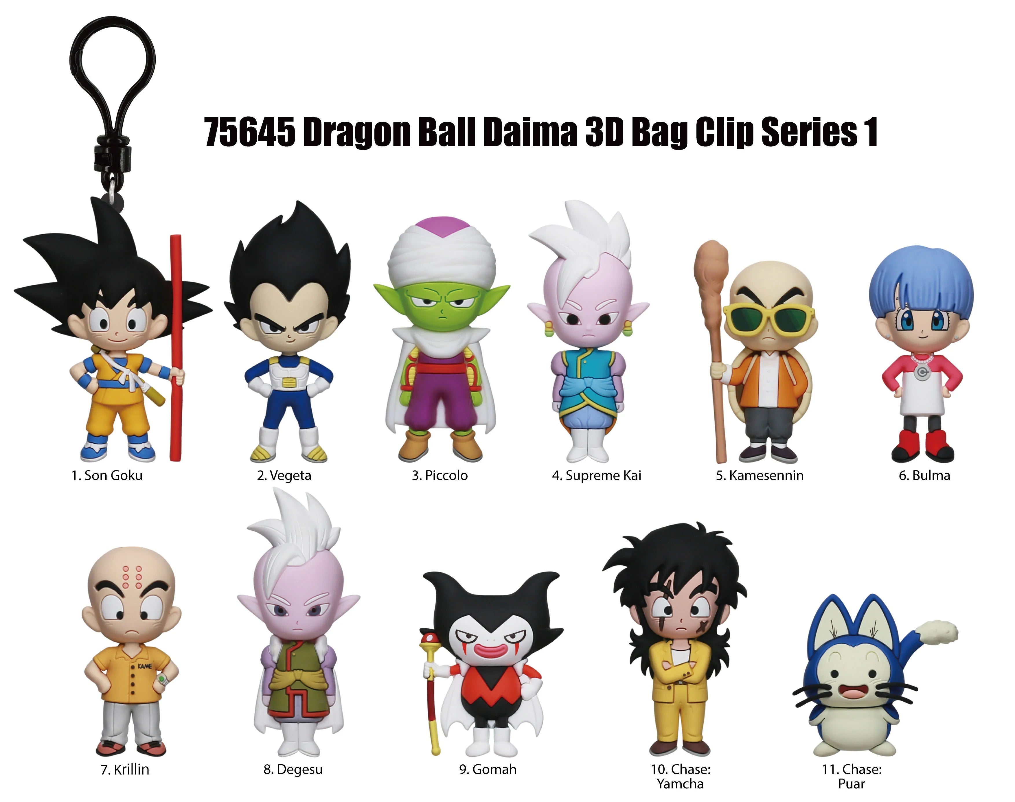 DRAGON BALL DAIMA - Series 1 - 3D Foam Bag Clip (Display 24 Pcs)