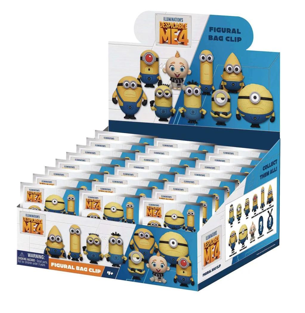 DESPICABLE ME 4 - Series 1 - 3D Foam Bag Clip (Display 24 Pcs)