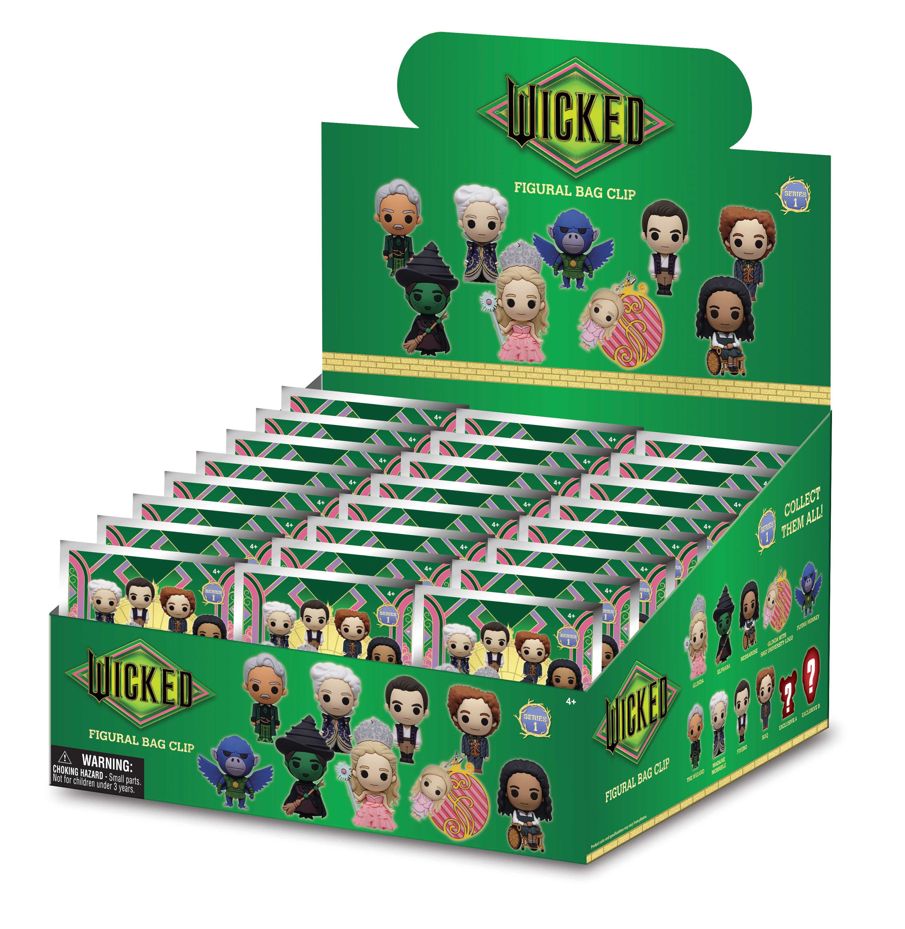 WICKED - Series 1 - 3D Foam Bag Clip (Display 24 Pcs)