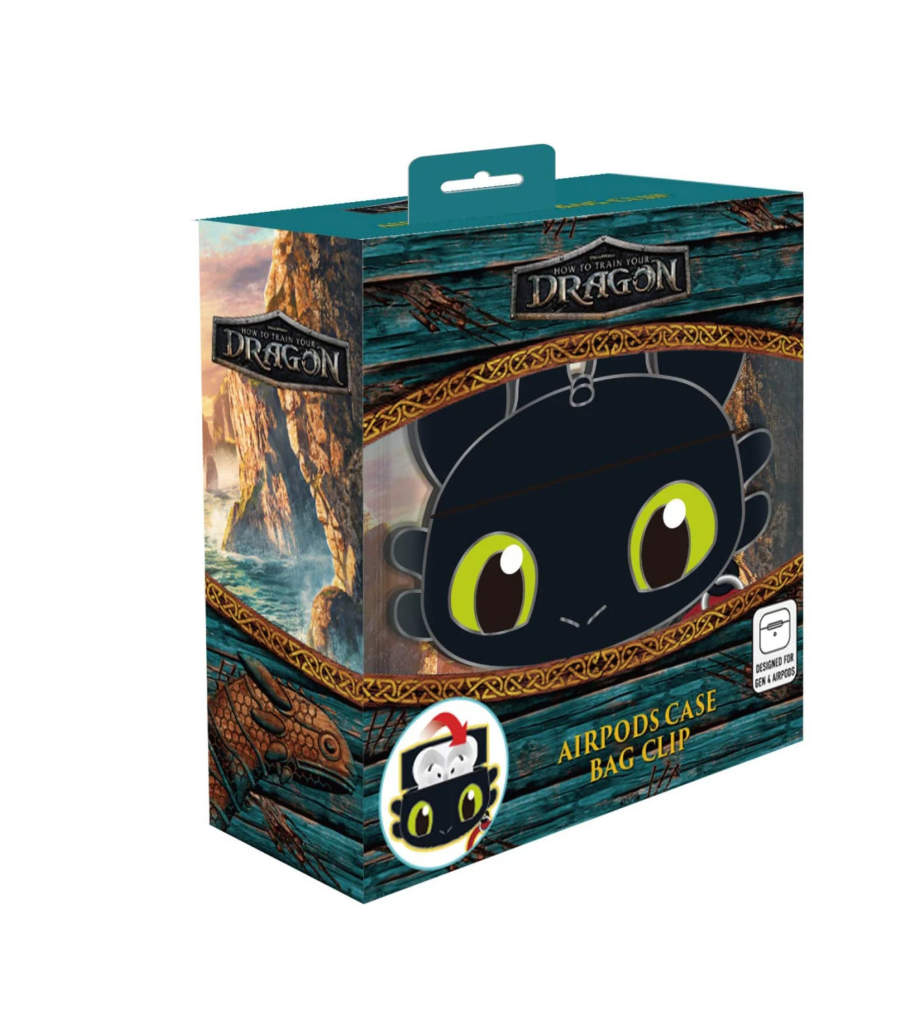 HOW TO TRAIN YOUR DRAGON - Toothless - 3D Foam Airpods Case Bag Clip