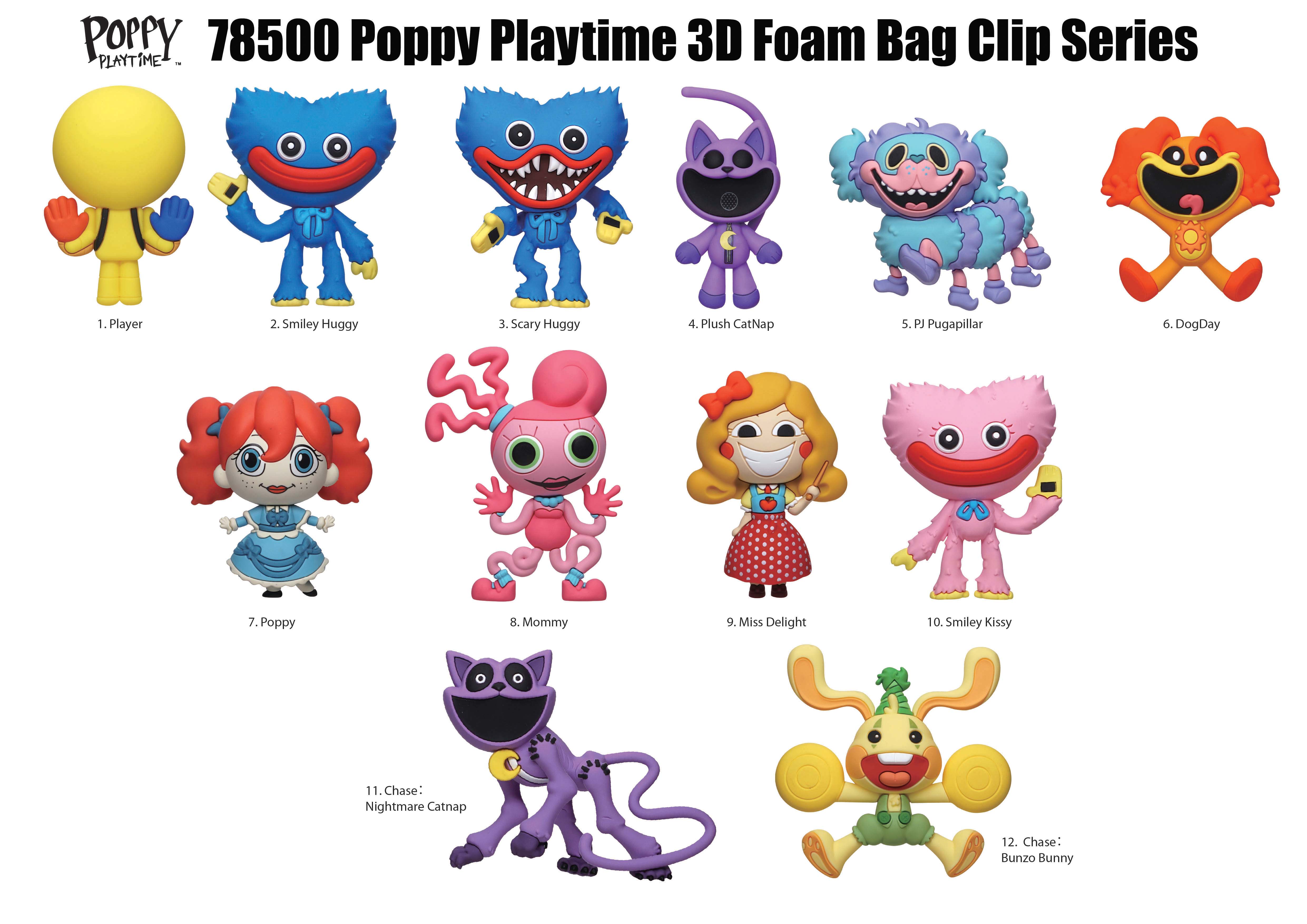POPPY PLAYTIME - Series 1 - 3D Foam Bag Clip (Display 24 Pcs)