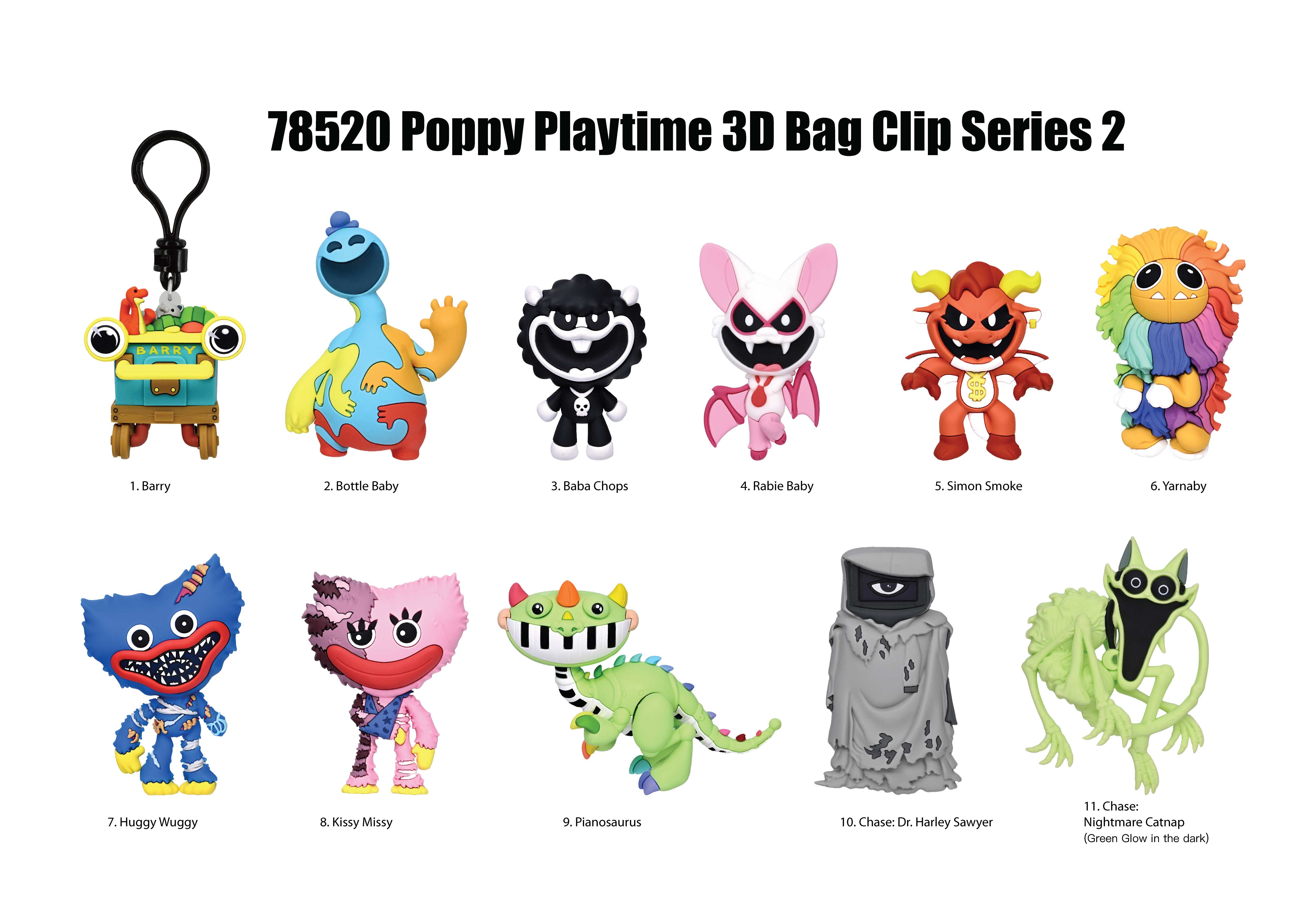 POPPY PLAYTIME - Series 2 - 3D Foam Bag Clip (Display 24 Pcs)