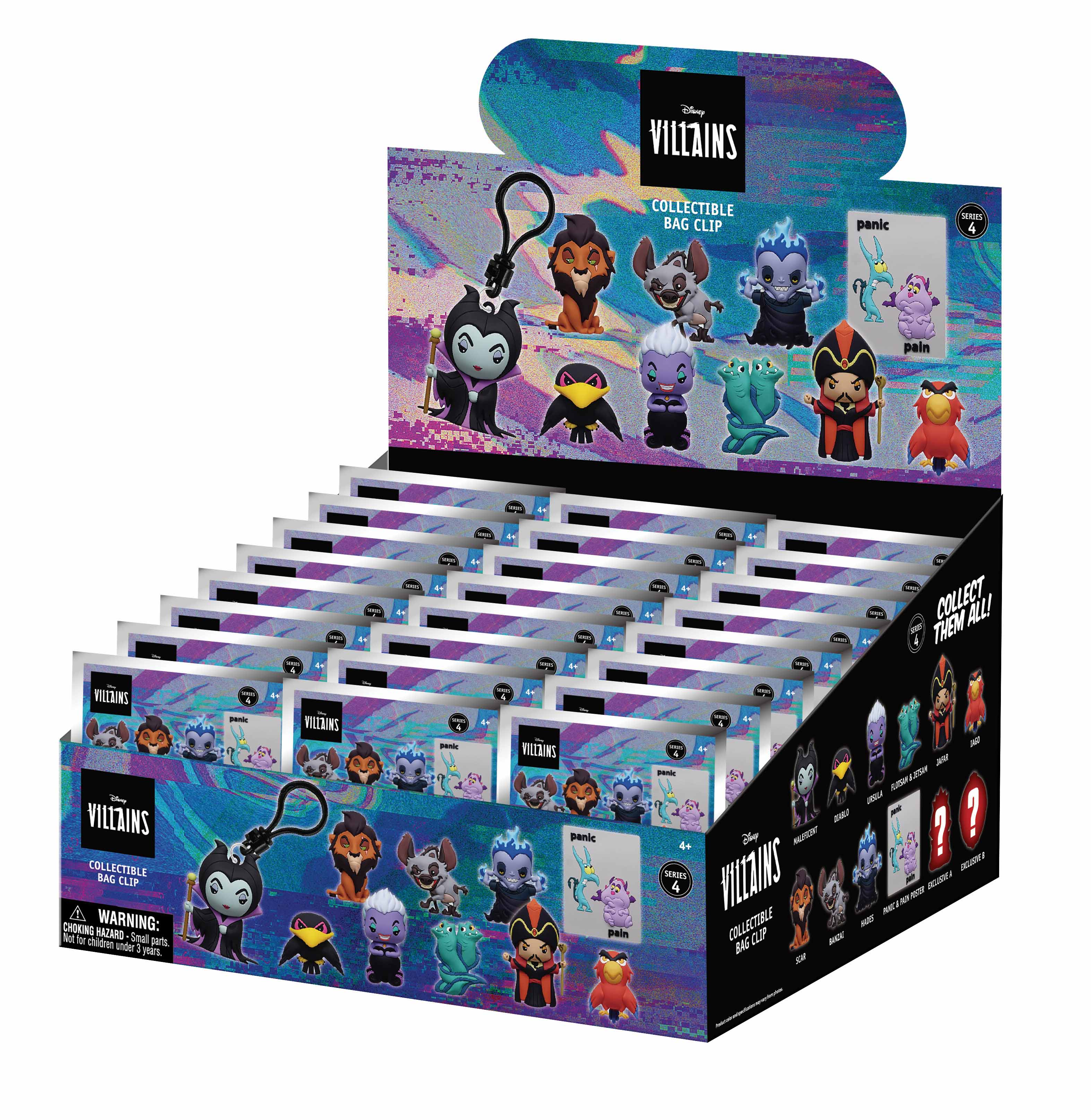 VILLAINS - Series 3 - 3D Foam Bag Clip (Display 24 Pcs)