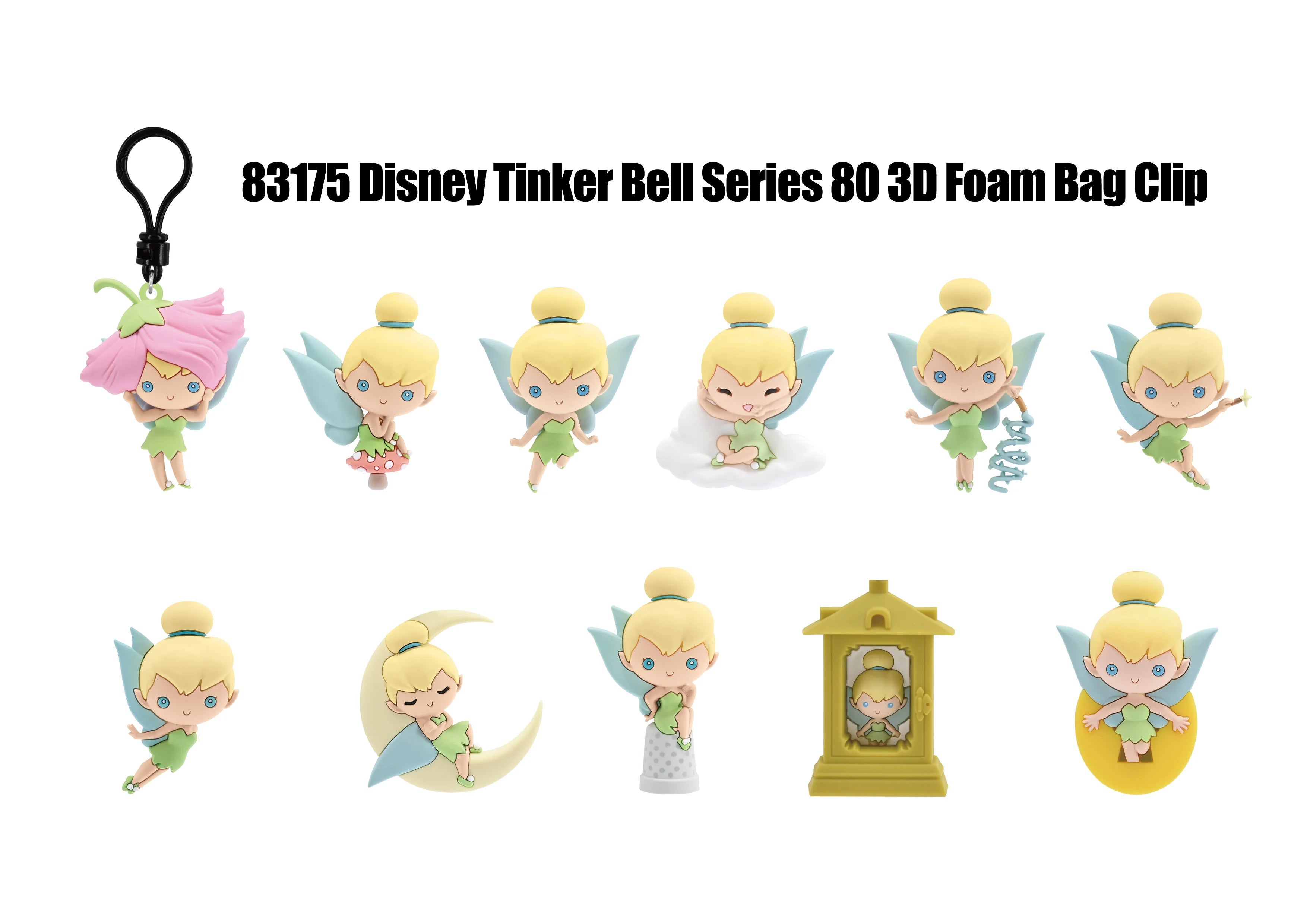 TINKER BELL - Series 81 - 3D Foam Bag Clip (Display 24 Pcs)
