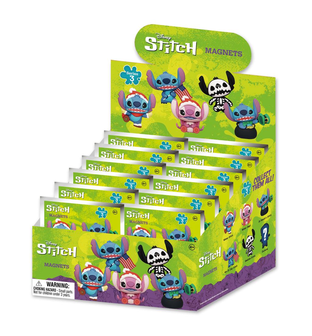 STITCH - Serie 3 - 3D Foam Magnets in blind bags (Display 12 Pcs)