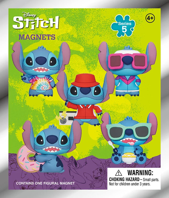 STITCH - Serie 5 - 3D Foam Magnets in blind bags (Display 12 Pcs)