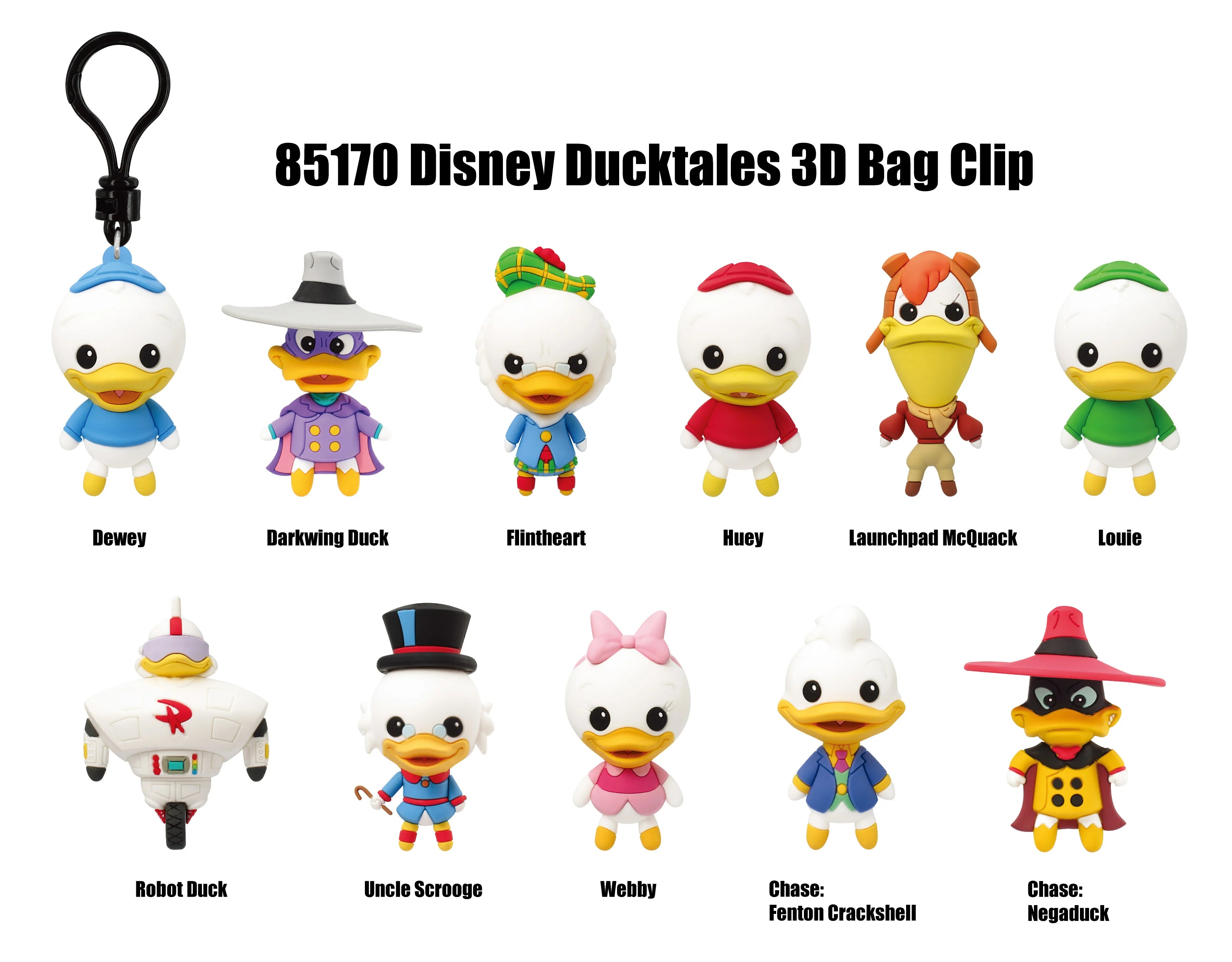 DUCK TALES - Series 1 - 3D Foam Bag Clip (Display 24 Pcs)